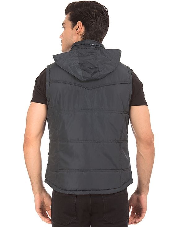 Buy Flying Machine Hooded Padded Gilet Jacket