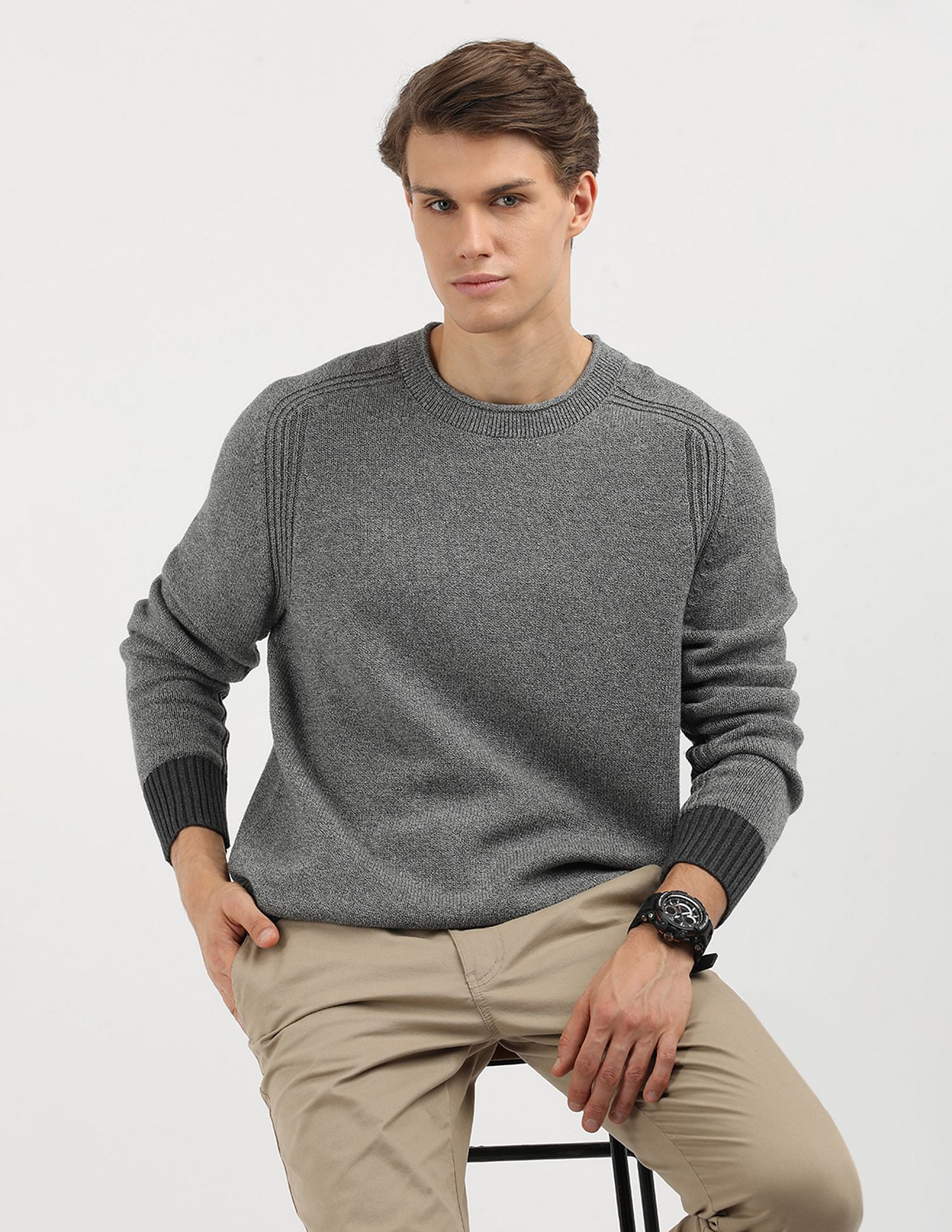 Tommy Hilfiger Mouline Fisherman Crew Neck Sweater