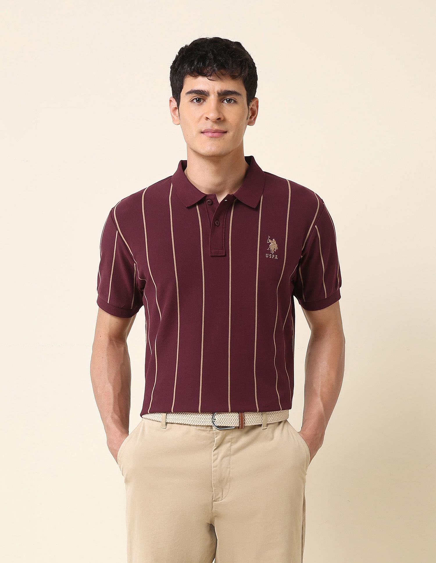 U.S. Polo Assn. Vertical Striped Classic Polo Shirt