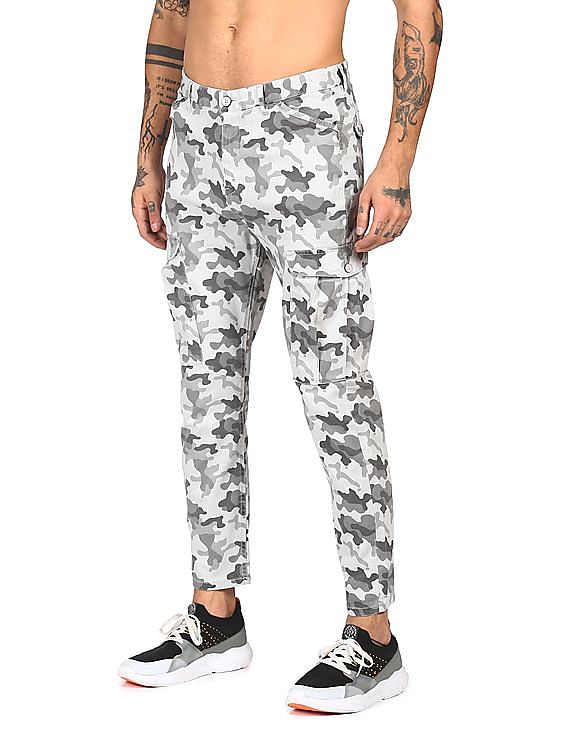 Buy Superdry Blue Camouflage Print Cargo Trousers  Trousers for Men  1336731  Myntra