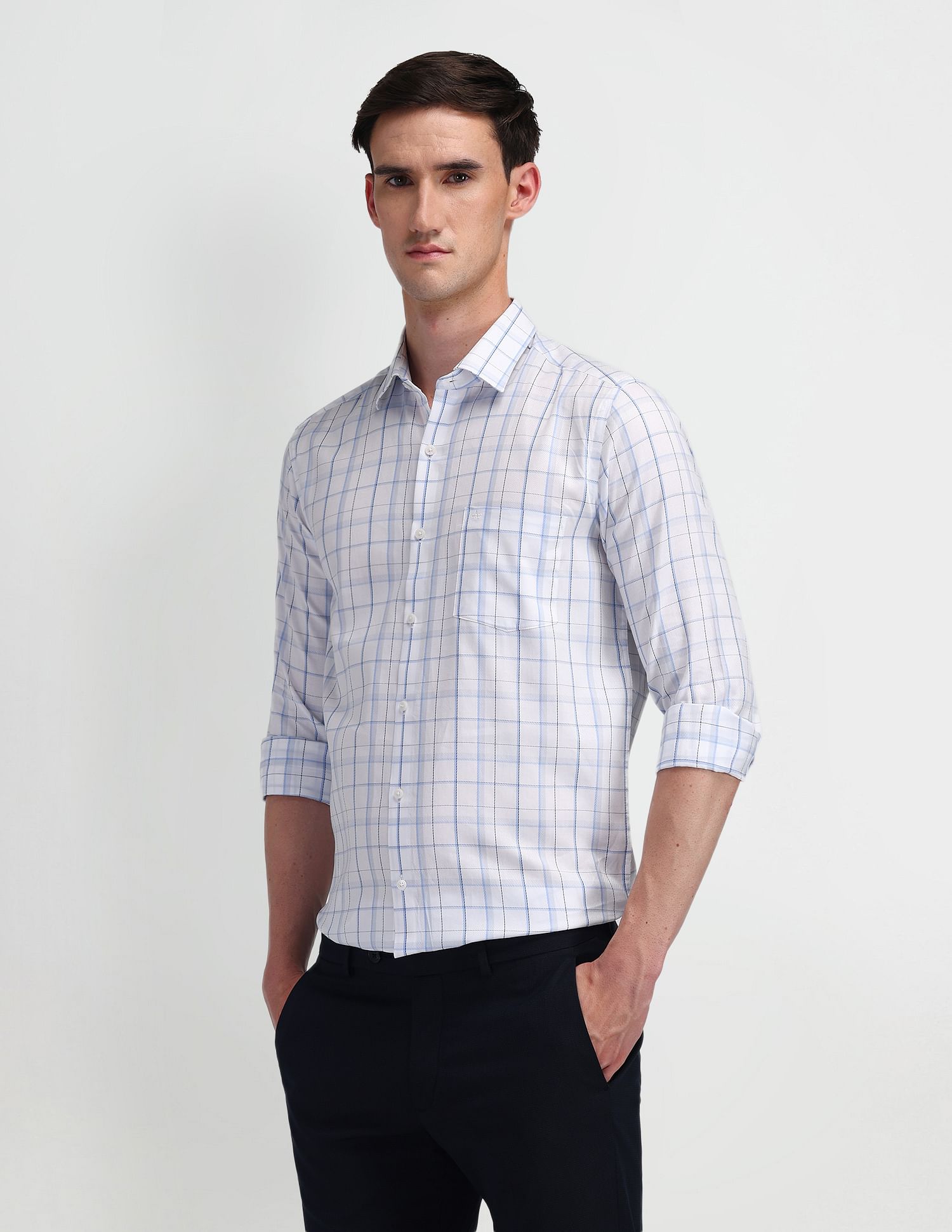 Arrow Glen Checks Cotton Shirt