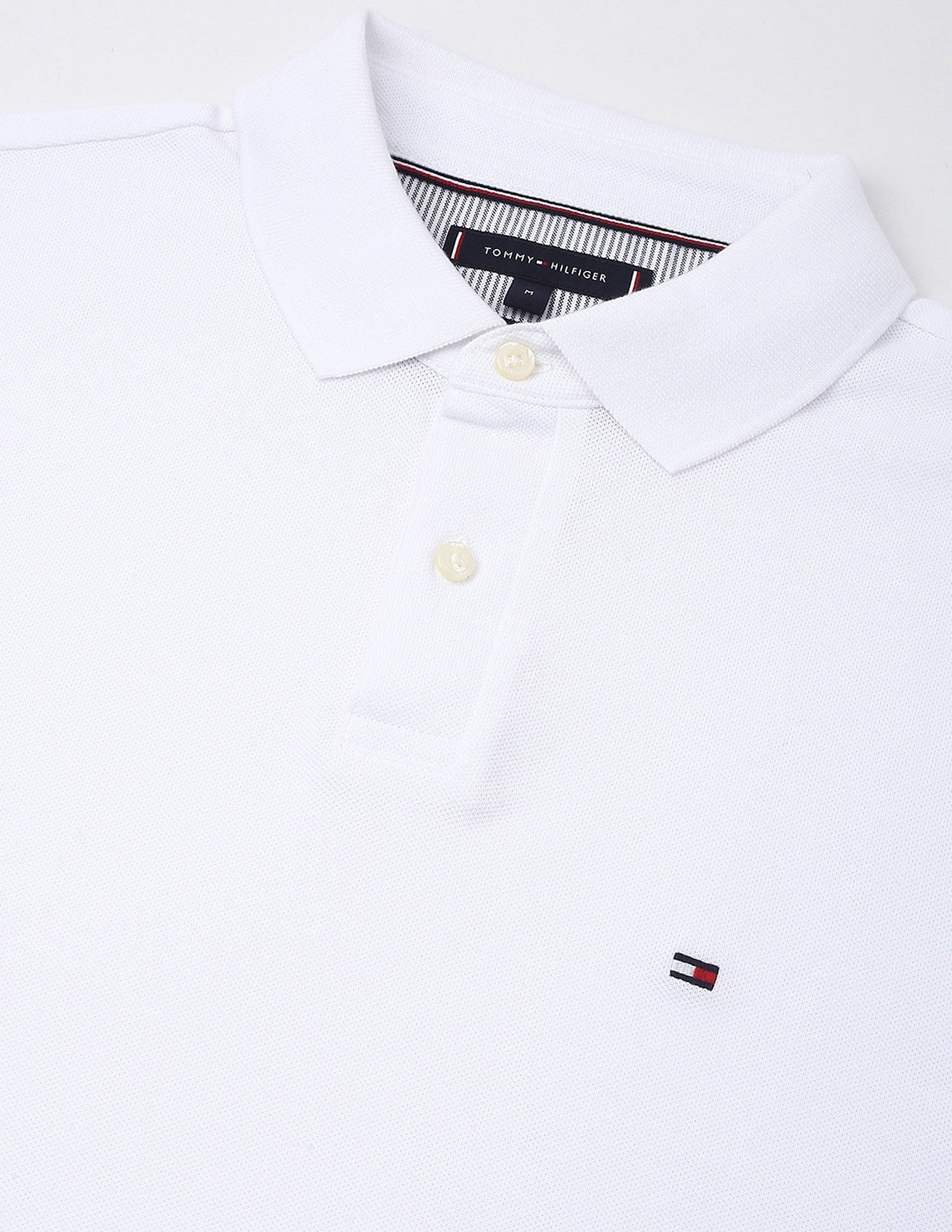 Tommy Hilfiger Solid Regular-Fit Cotton Polo T-Shirt