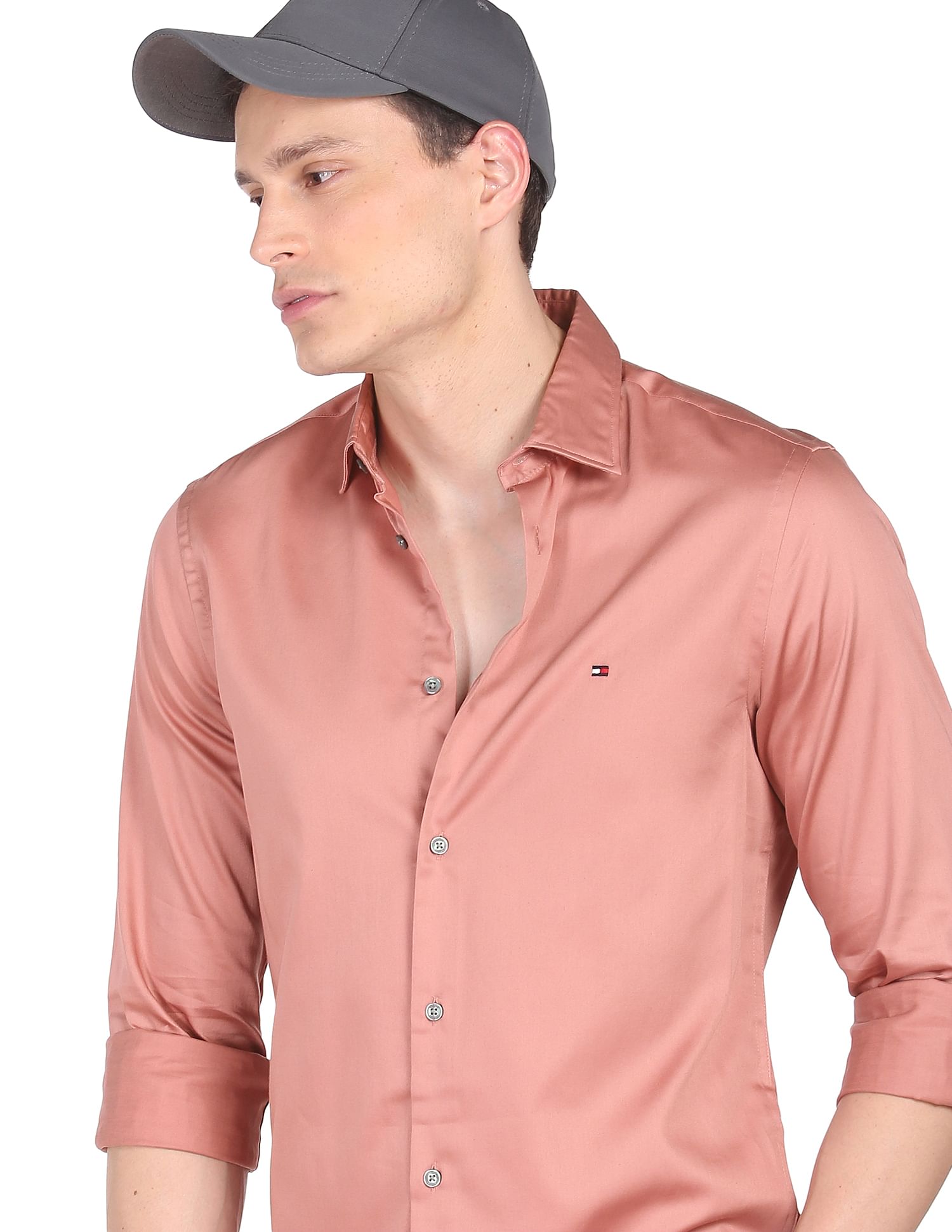 Pink tommy hilfiger online shirt