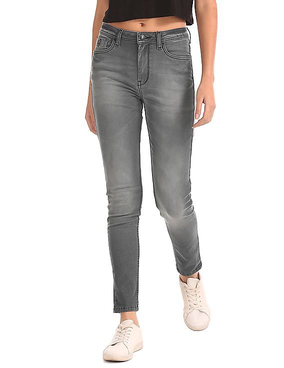 Flying Machine Women Skinny Fit Washed Jeans
