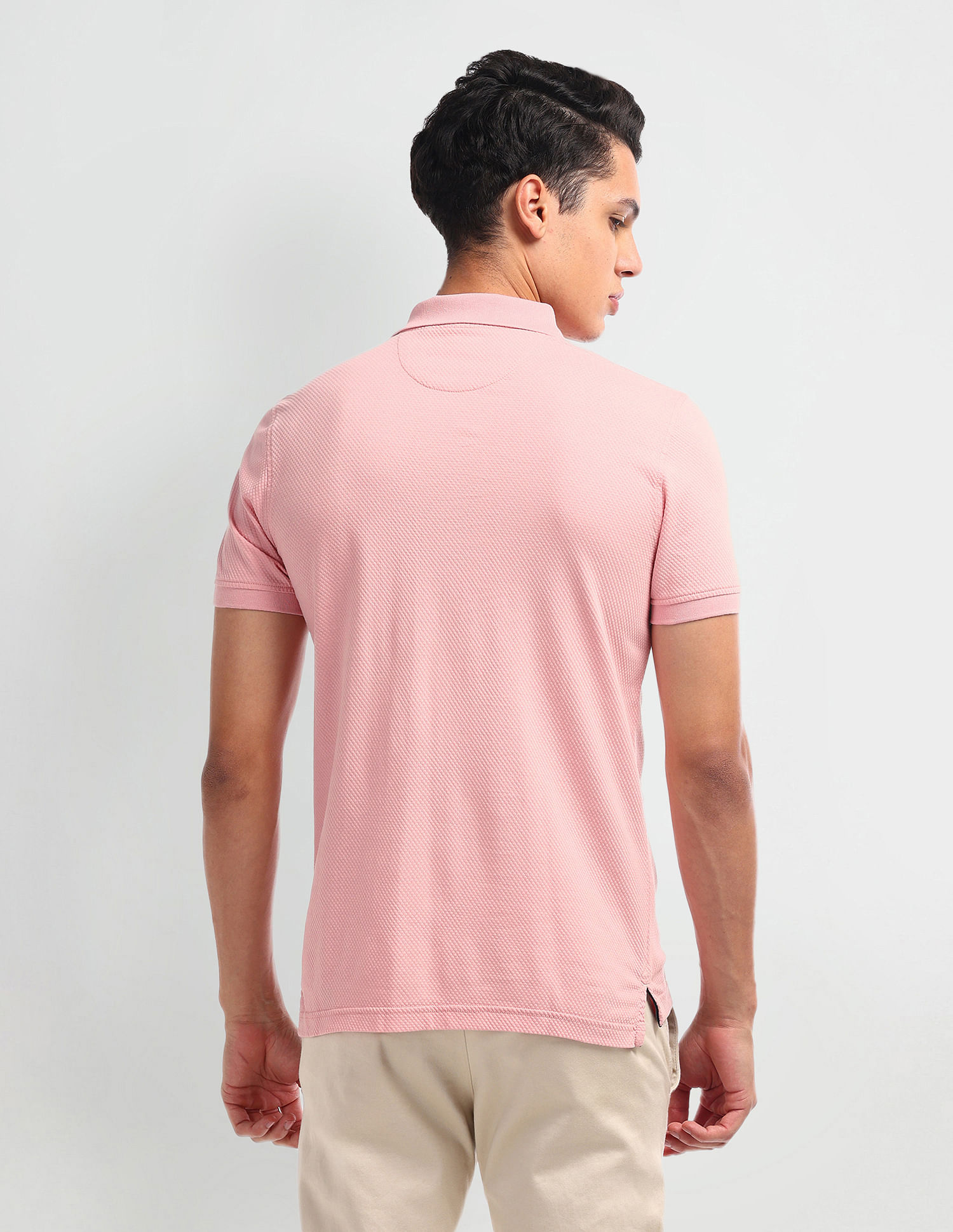 Arrow Sport Pattern Knit Cotton Polo Shirt