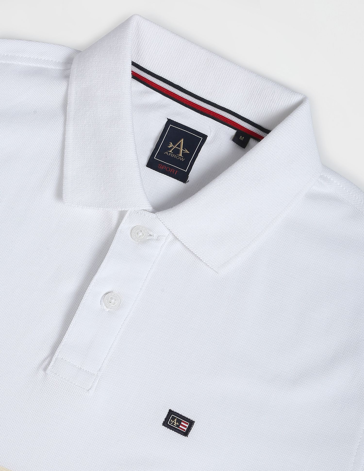 Arrow Sports Horizontal Stripe Cotton Polo Shirt
