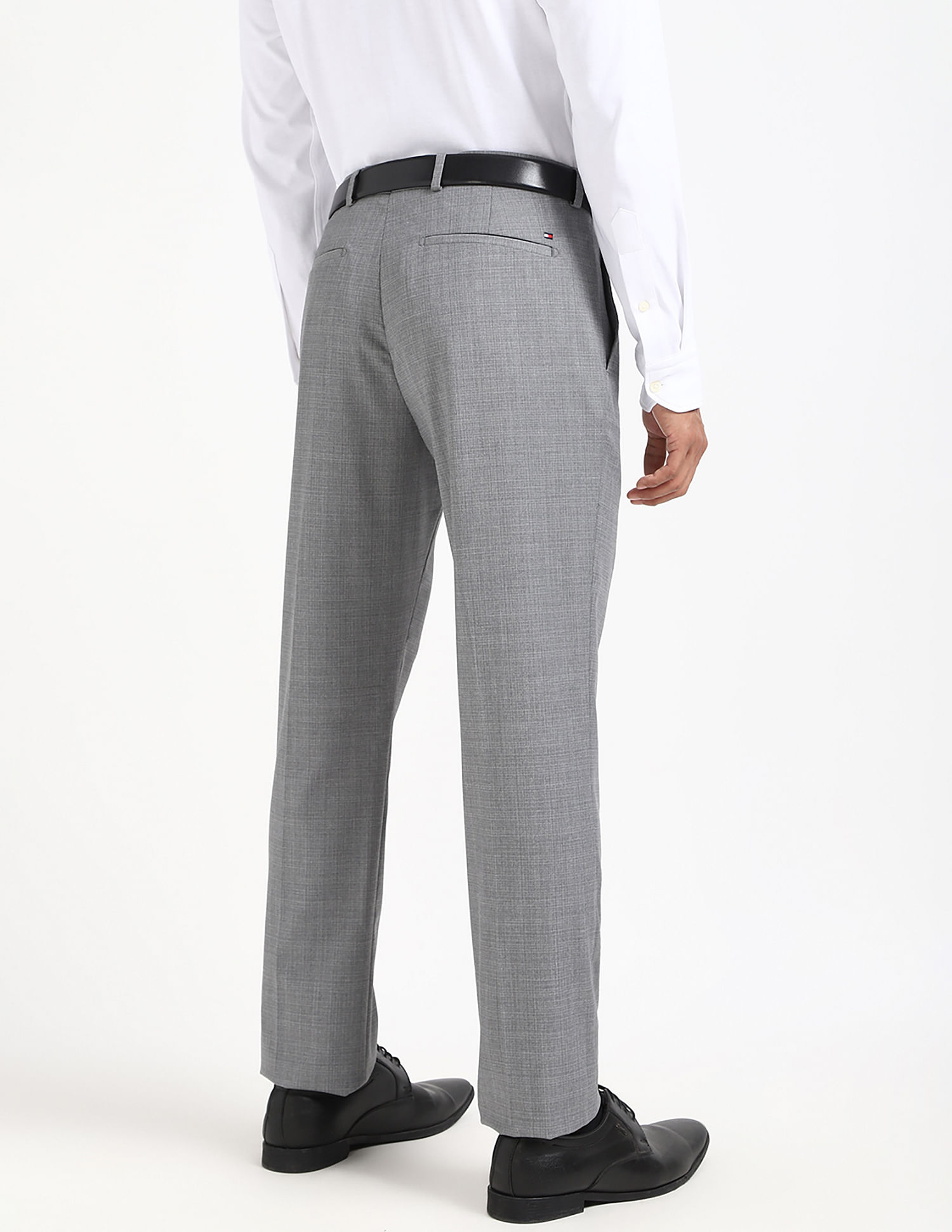 Tommy Hilfiger Regular-Fit Solid Mid-Rise Trouser