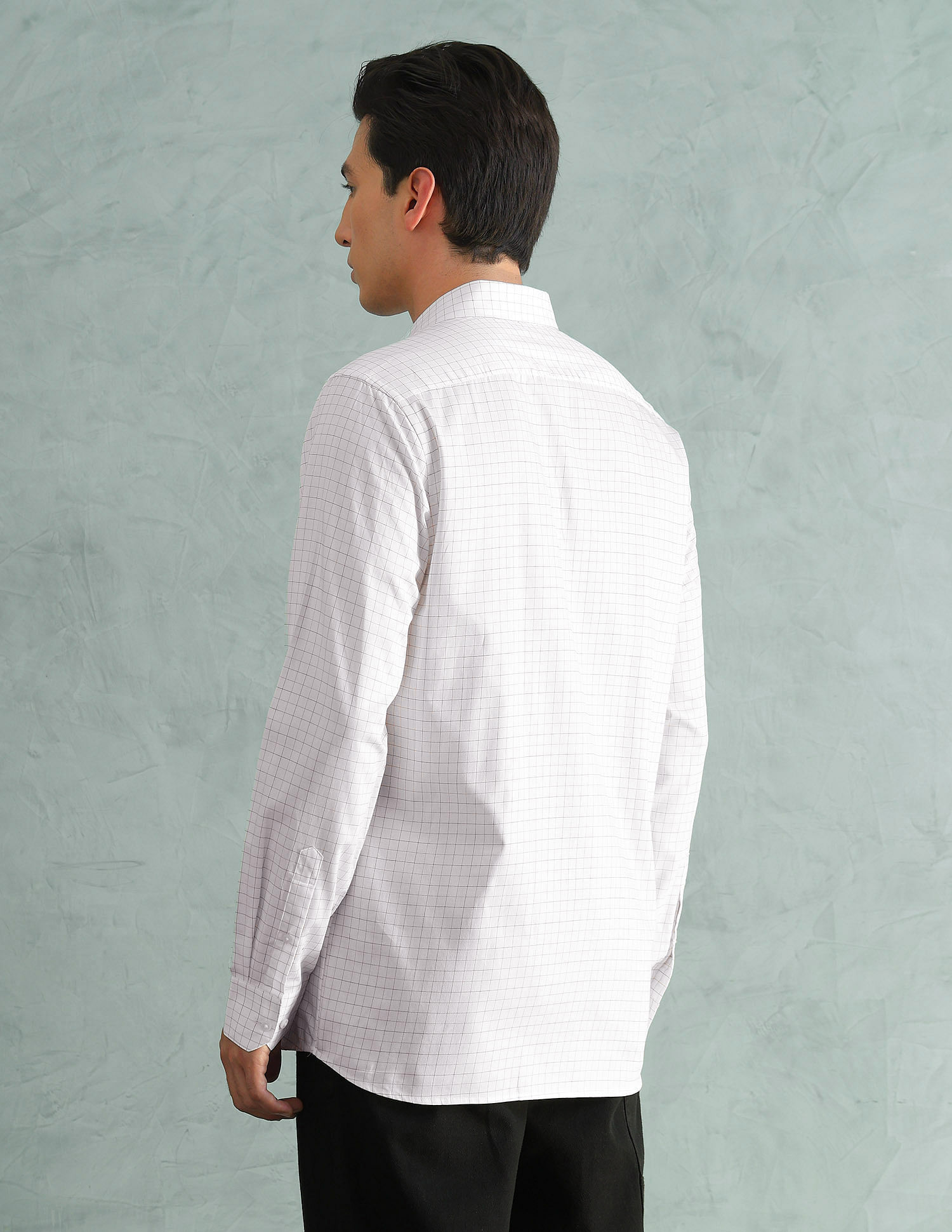 Arrow Slim Fit Checked Smart Formal Shirt
