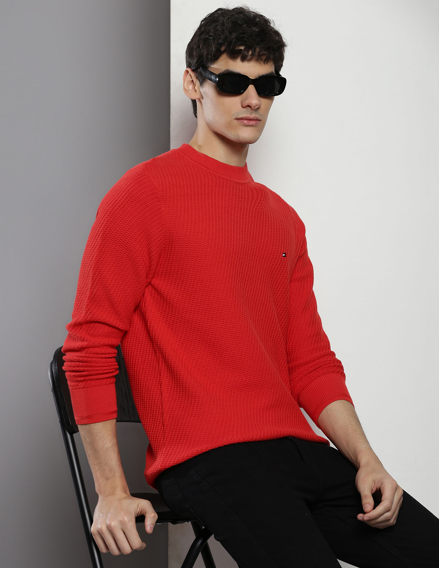 Tommy Hilfiger Organic Cotton Textured Sweater