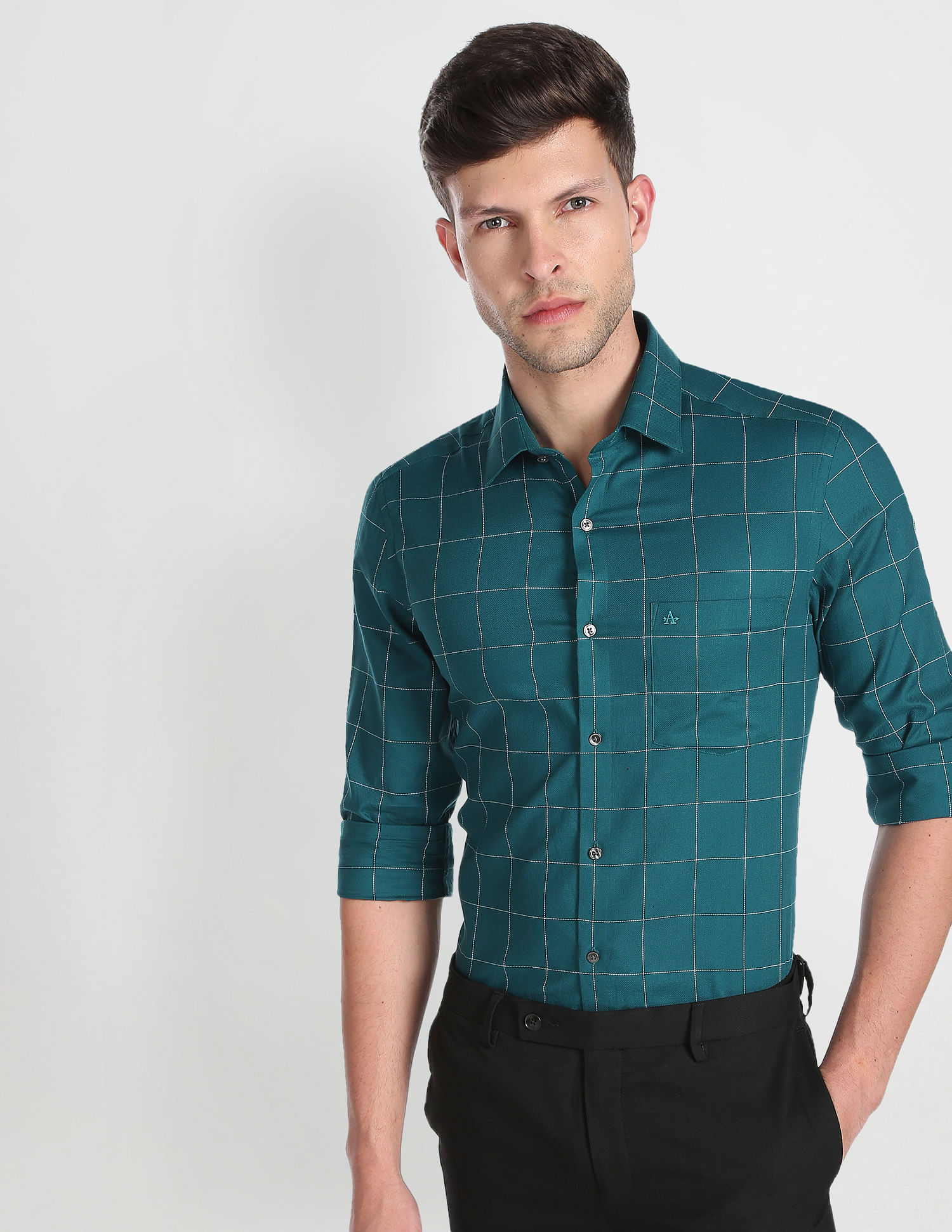 Arrow Windowpane Check Formal Shirt