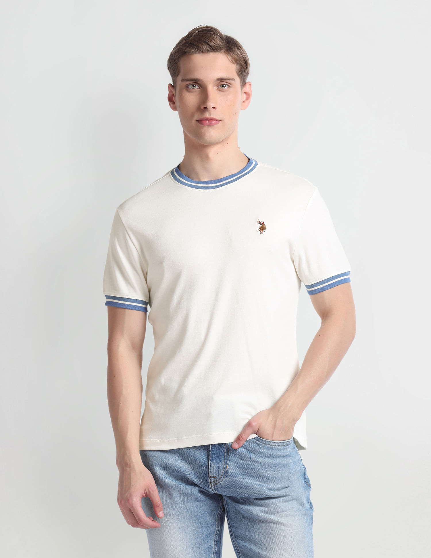 U.S. Polo Assn. Denim Co. Crew Neck Solid T-Shirt