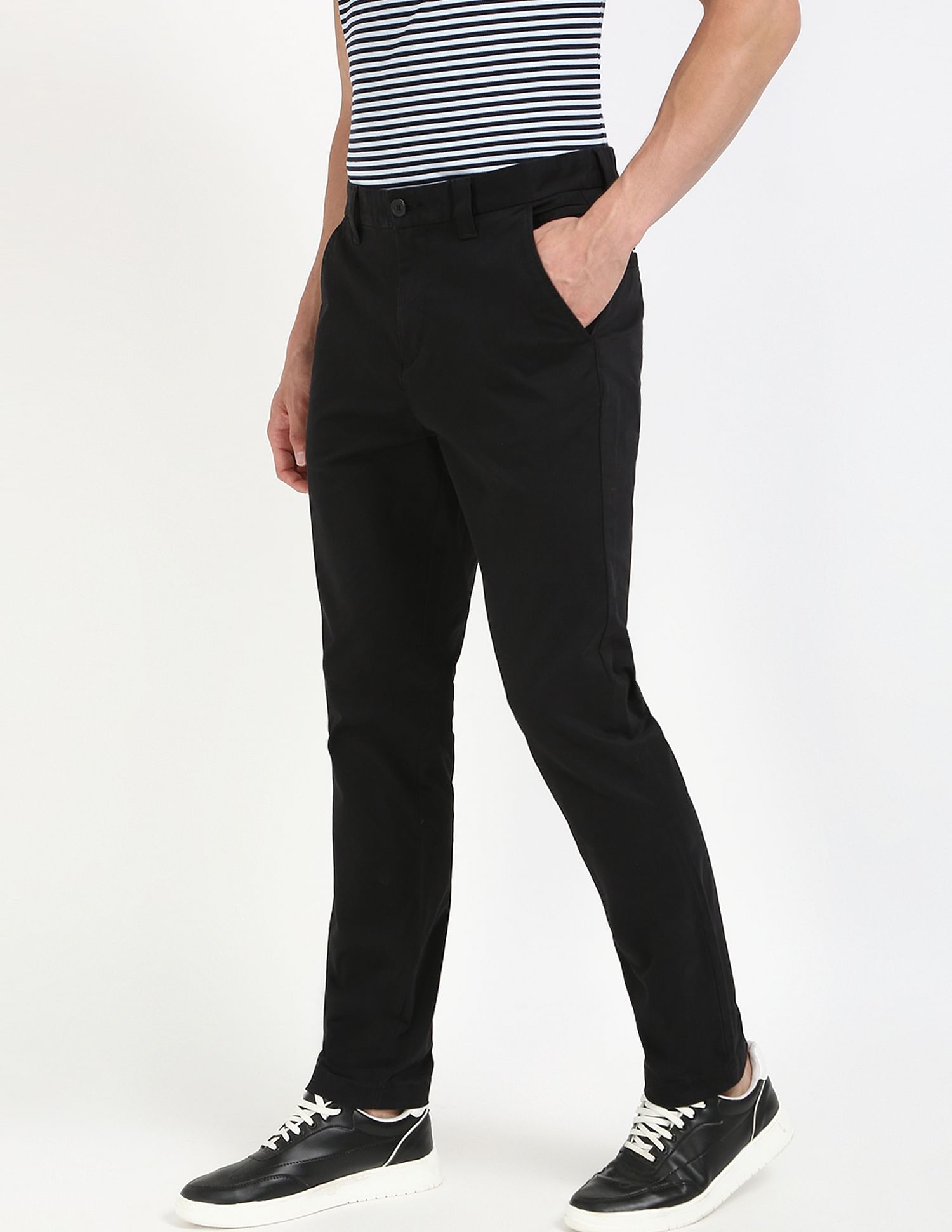 Tommy Hilfiger Kids Sleek Black Solid Trousers