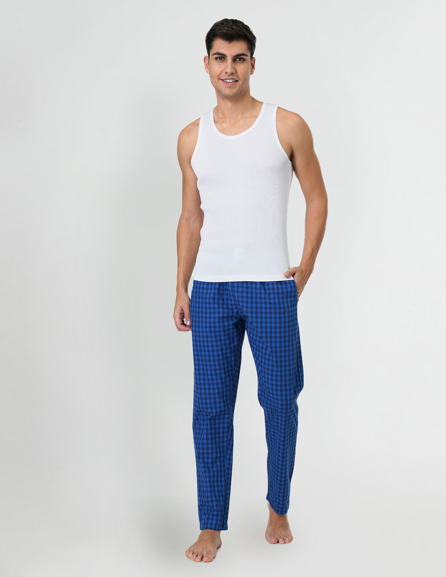 USPA Innerwear Solid Cotton EV002 Vest - Pack Of 2