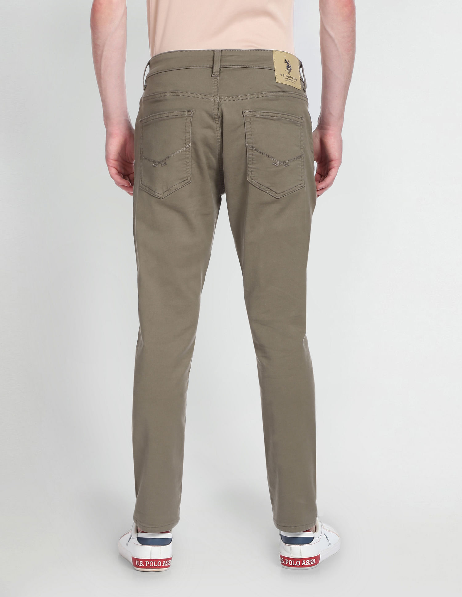 Buy U.S. Polo Assn. Denim Co. Henry Cropped Tapered Fit Olive Jeans - NNNOW. com