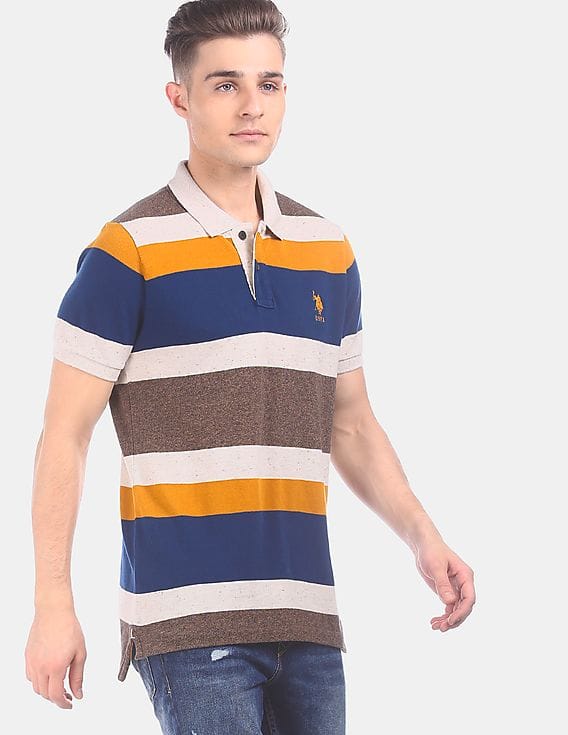 striped polo men