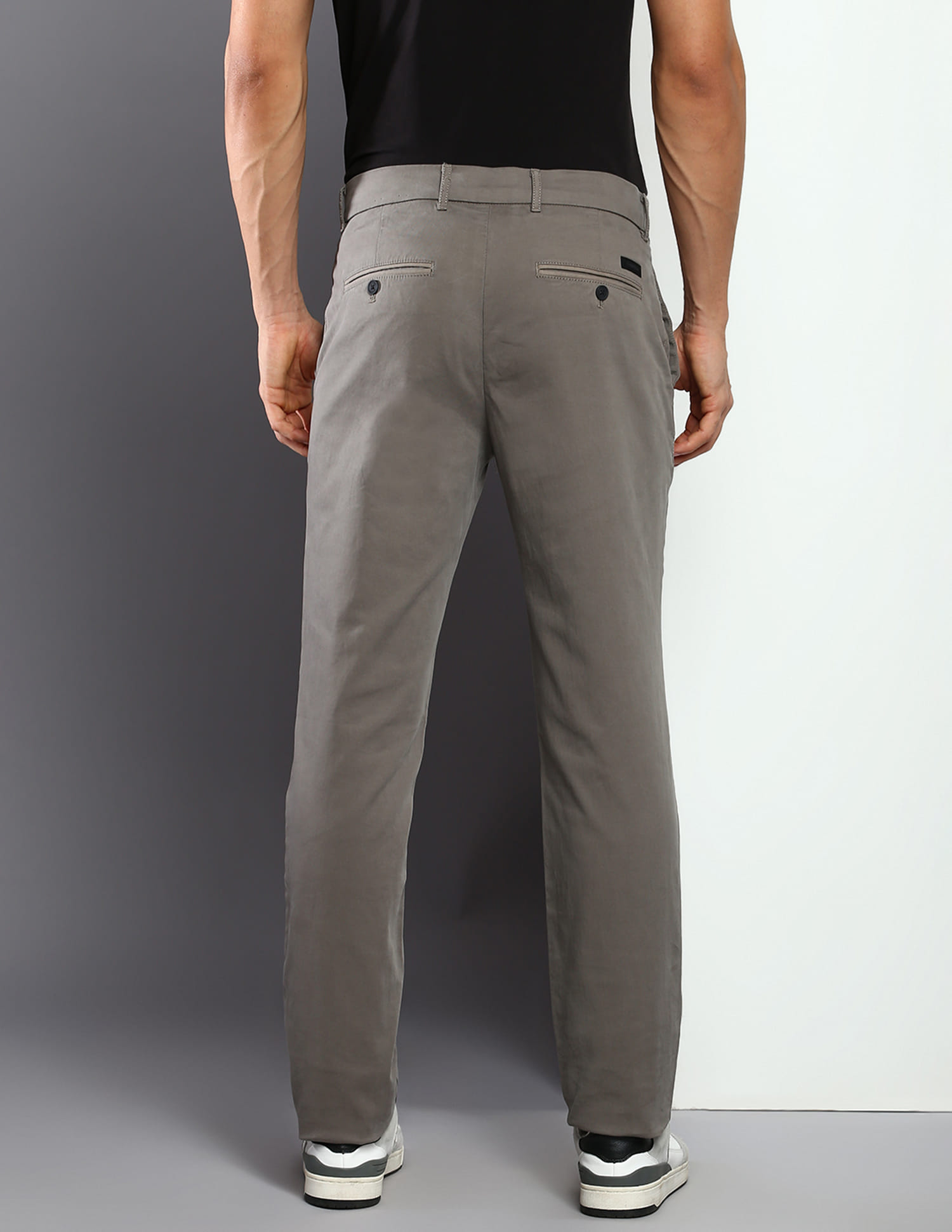 Buy Calvin Klein Organic Cotton Slim Fit Casual Trousers