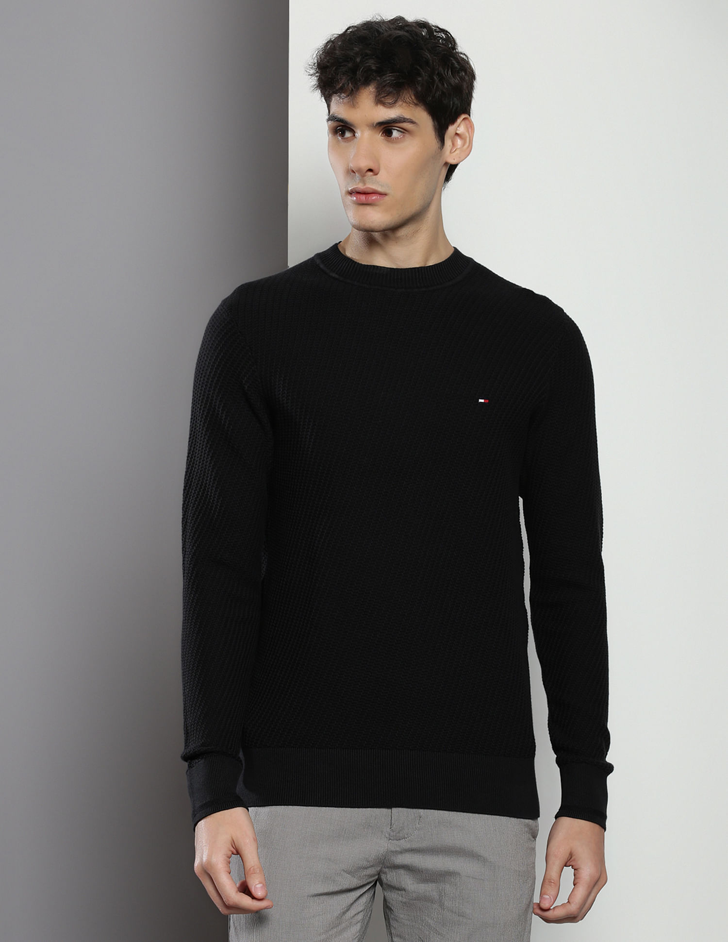 Tommy Hilfiger Organic Cotton Textured Sweater
