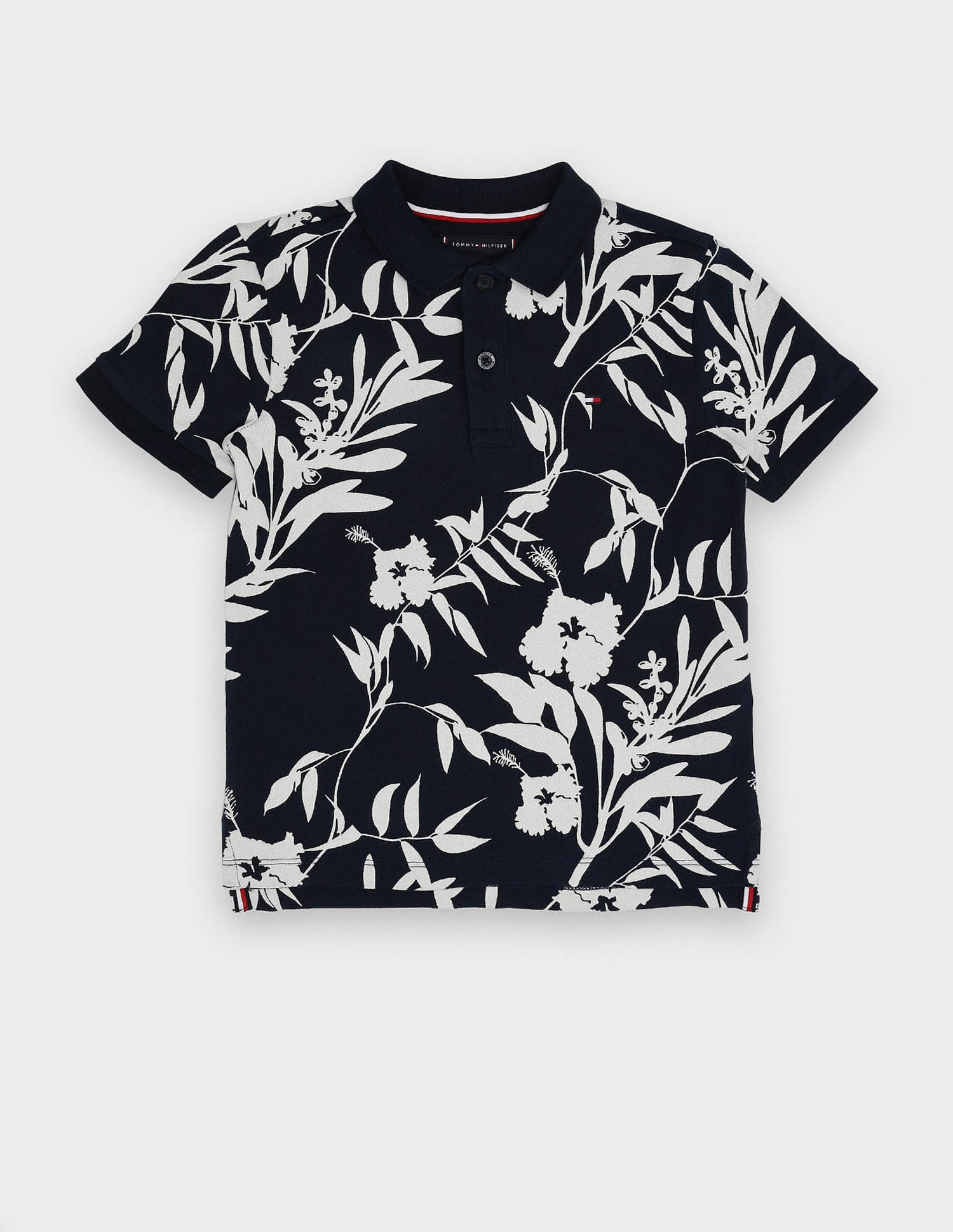 Tommy Hilfiger Kids Boys Printed Regular Fit Cotton Polo Shirt