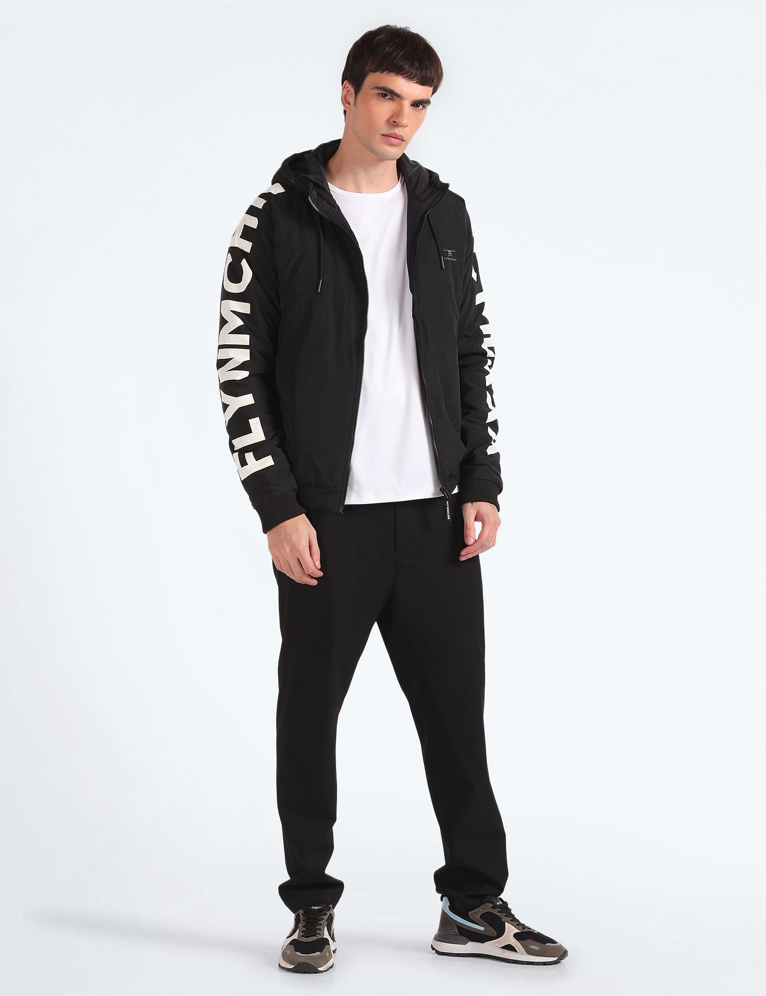 Flying Machine Hooded Medium Puffer Jacket