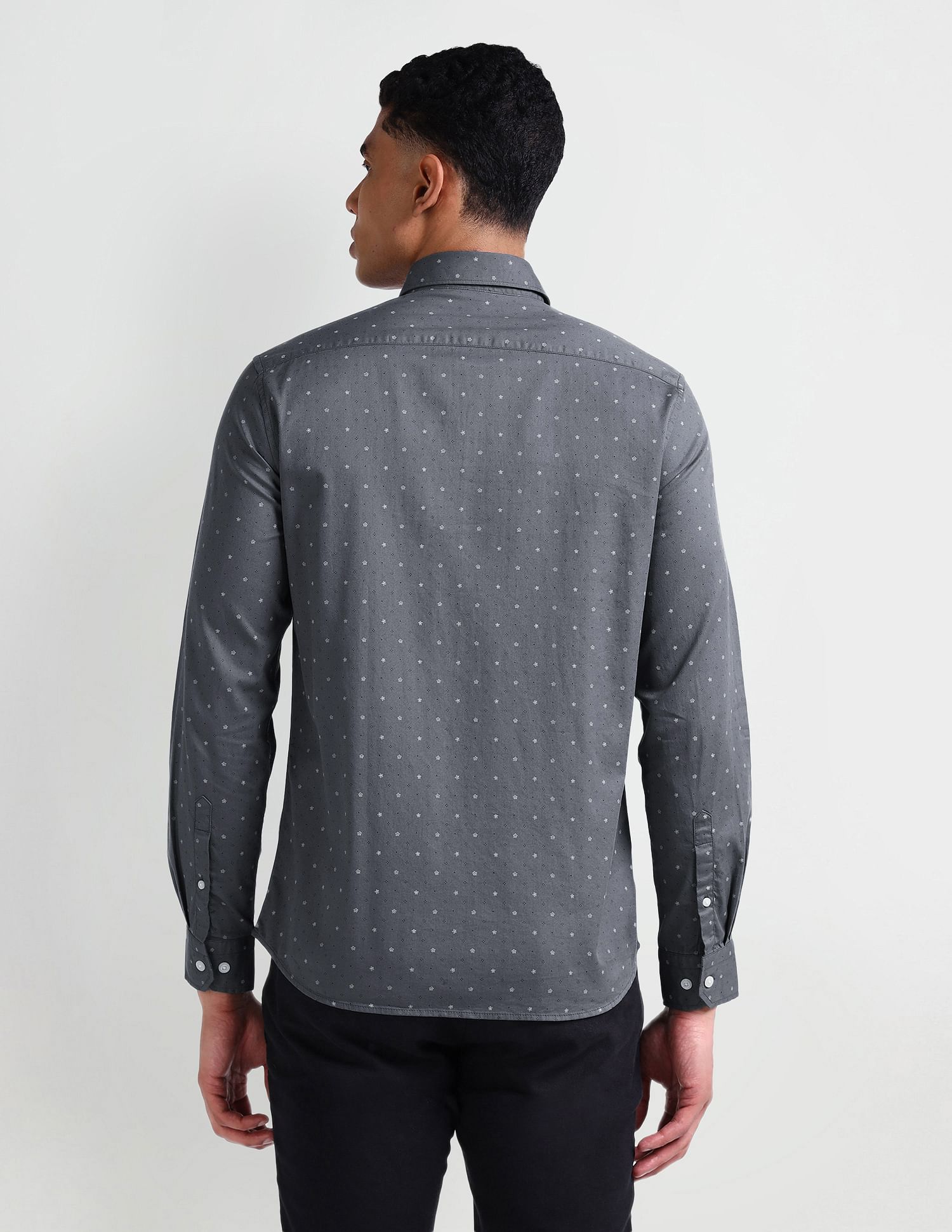 Arrow Sports Slim Fit Geometric Print Shirt