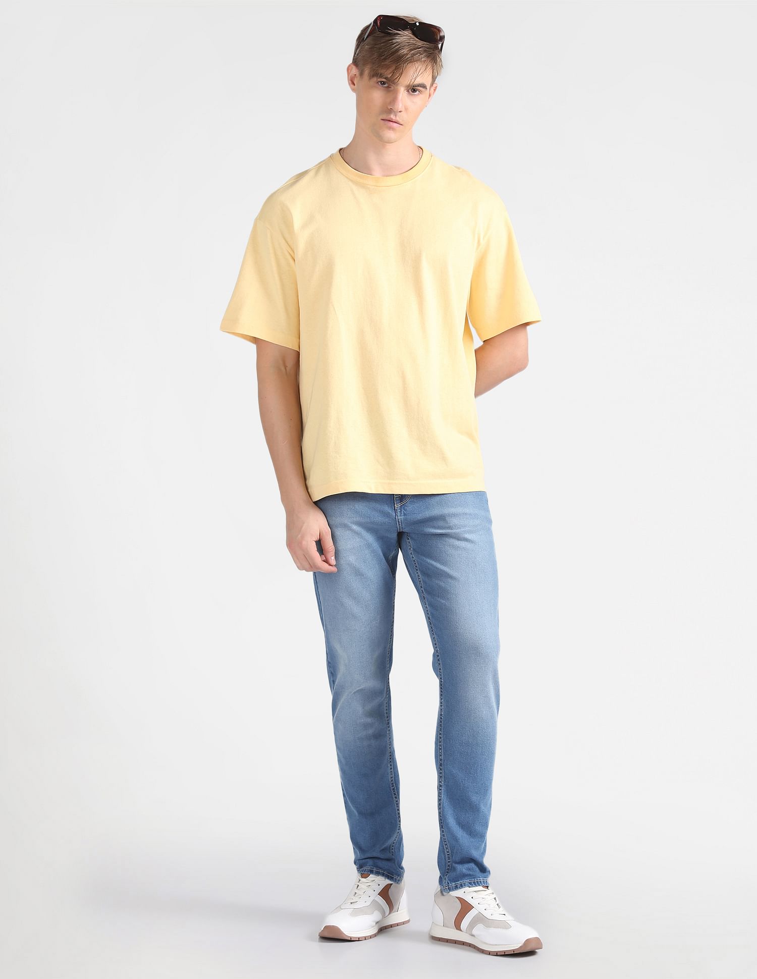Flying Machine Slash Slim Tapered Stone Wash Jeans