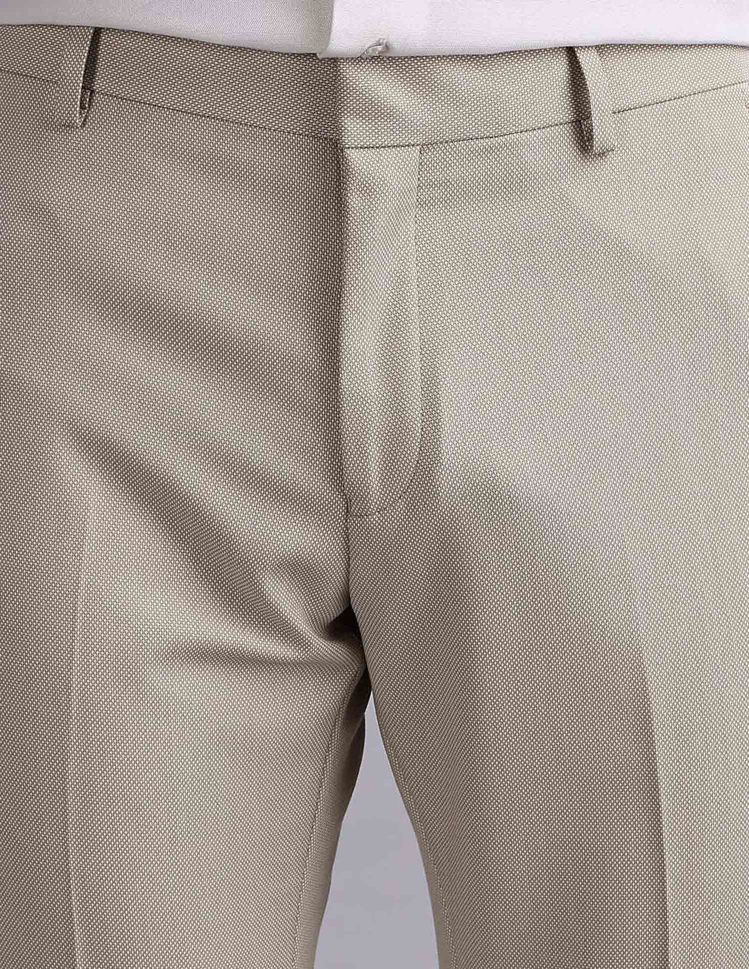 Tommy Hilfiger Regular-Fit Self-Design Mid Rise Trousers
