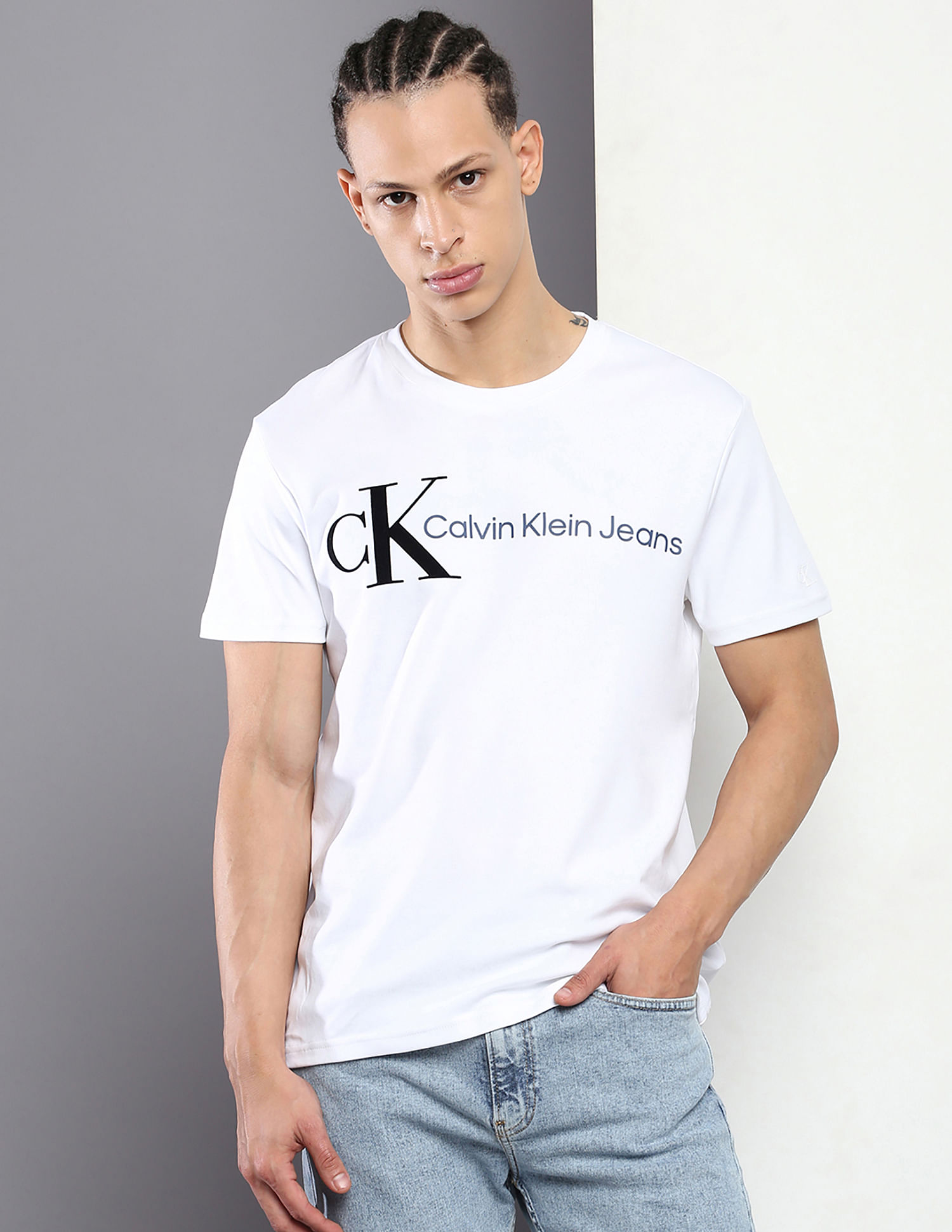 Buy Calvin Klein Jeans Brand Print Cotton T-Shirt 