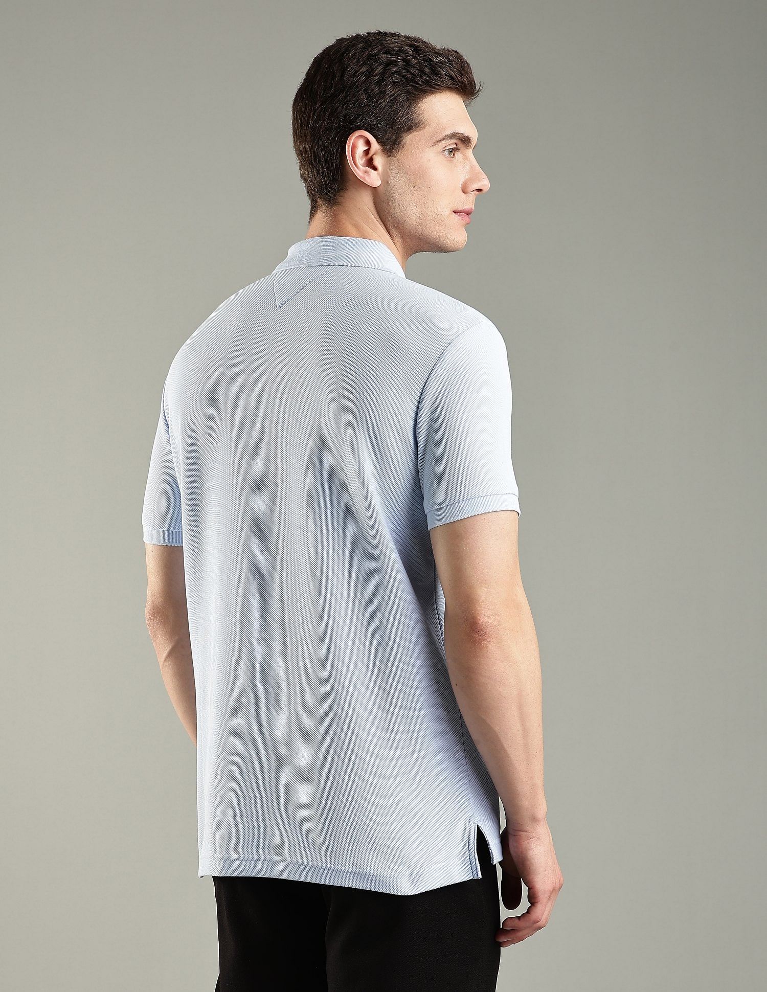 Tommy Hilfiger Solid Regular-Fit Cotton Polo T-Shirt