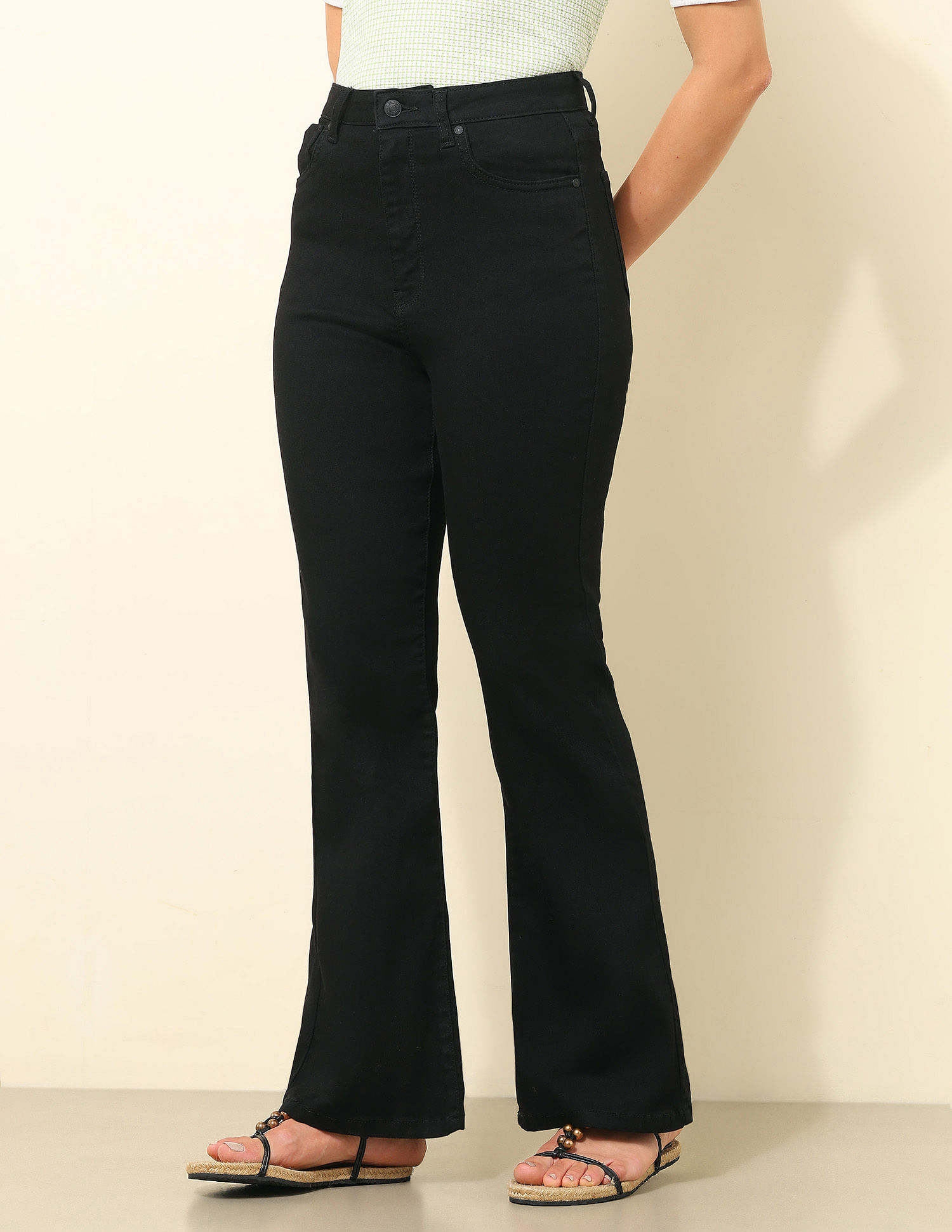 U.S. Polo Assn. Women Ultra-High Rise Flared Fit Jeans