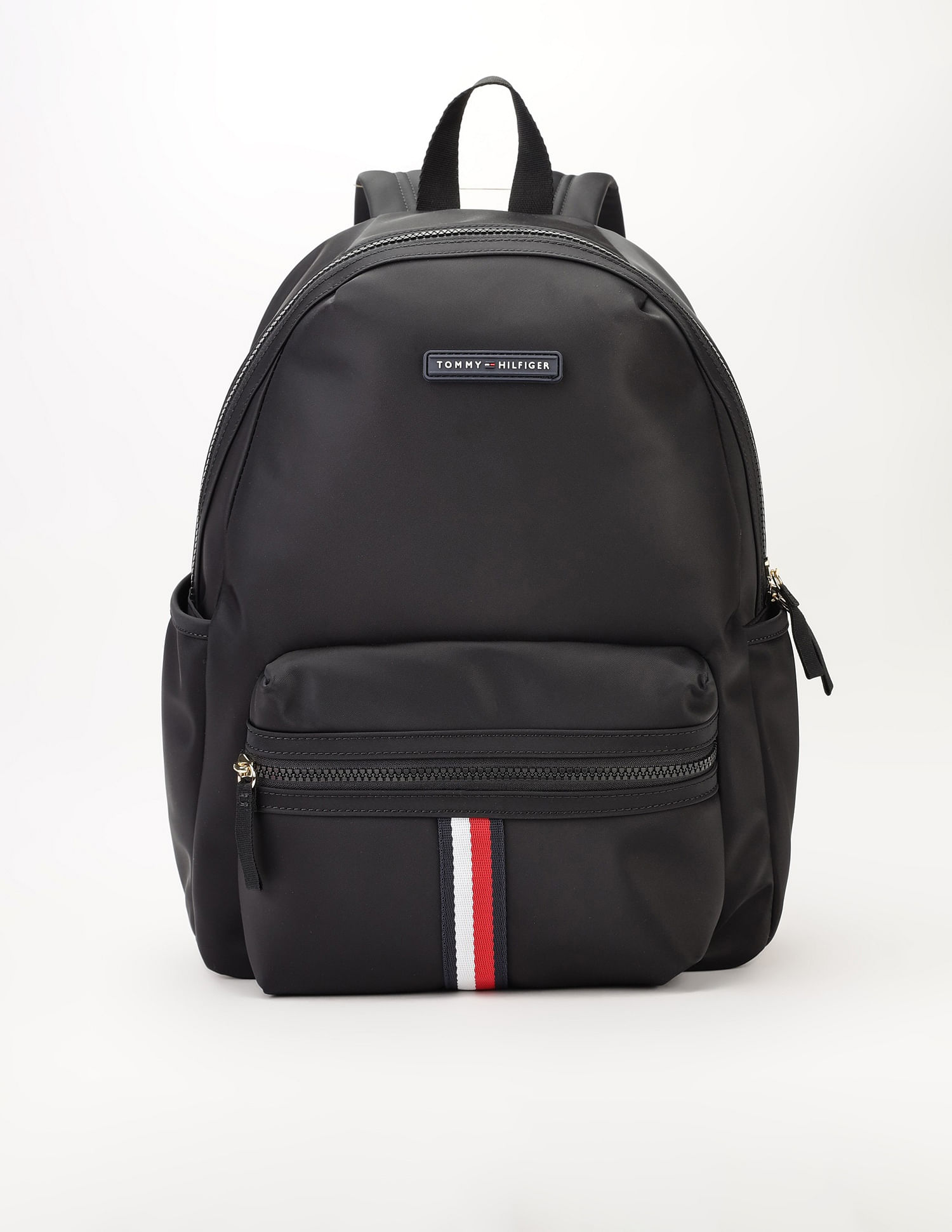Tommy Hilfiger Solid Black Nylon Backpack