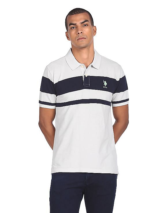 U.S. Polo Assn. Pique Striped Polo Shirt