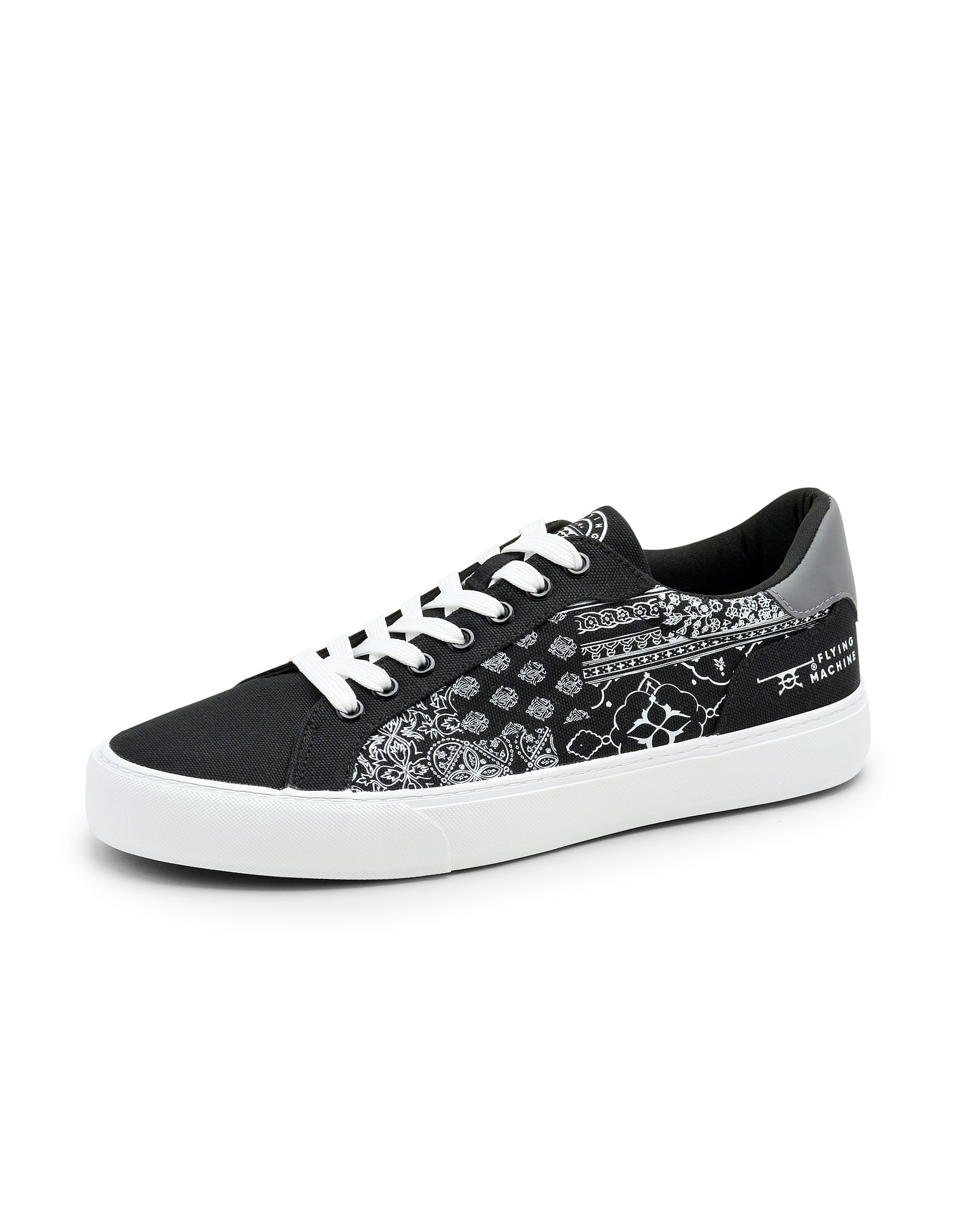 Flying Machine Men Round Toe Lace Up Seton Sneakers