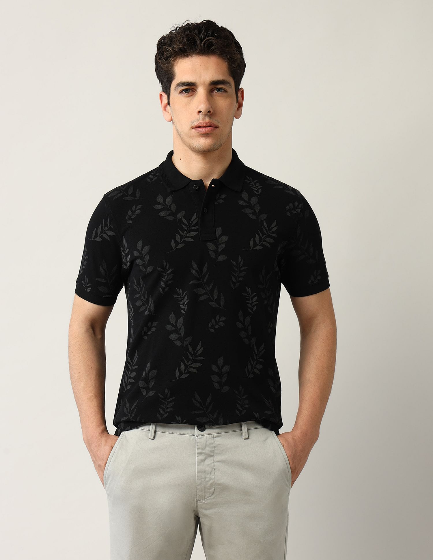 Arrow Sport Tropical Printed Spring Sorbet Polo Shirt