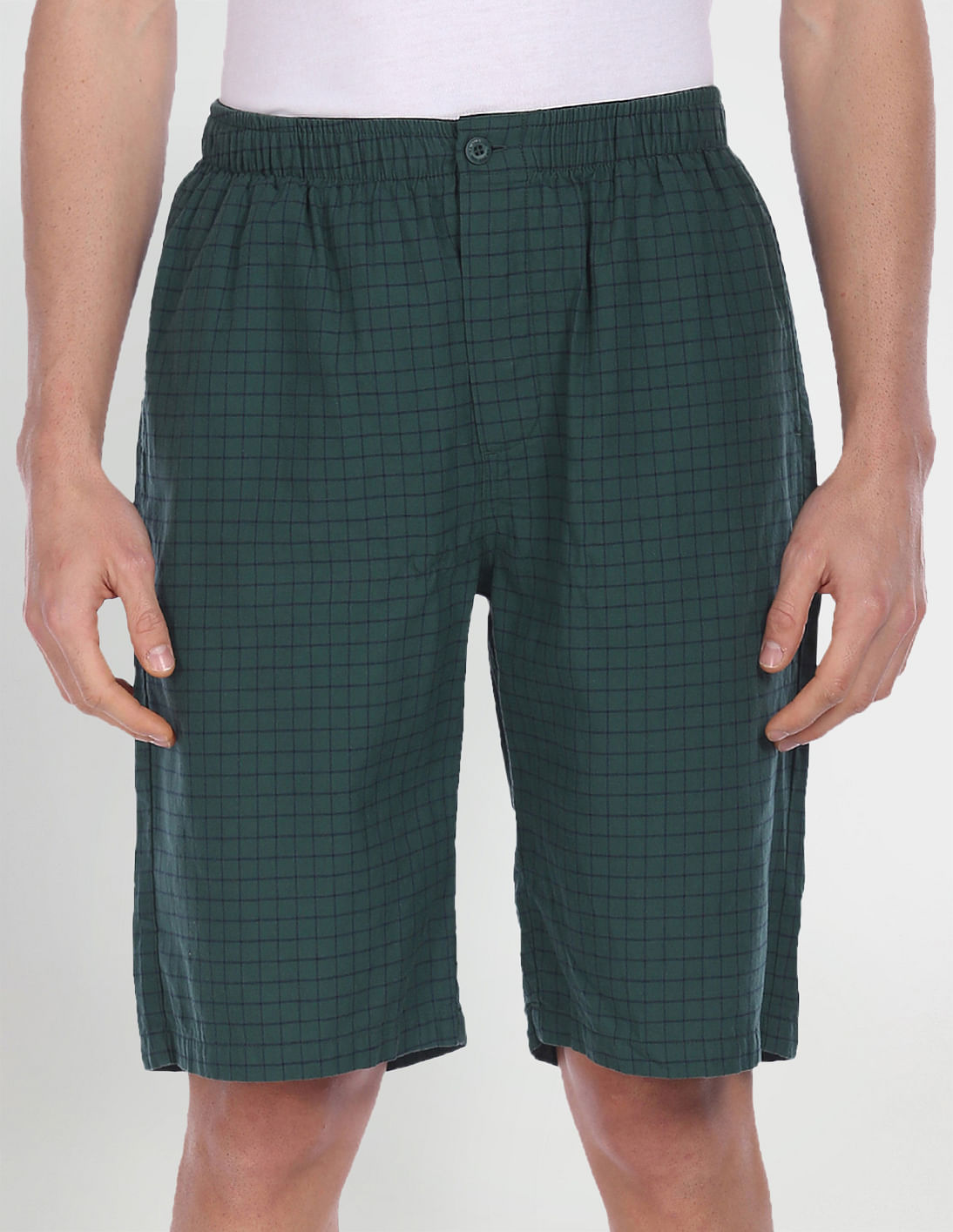 USPA Innerwear Pure Cotton Checked I692 Bermudas - Pack Of 1