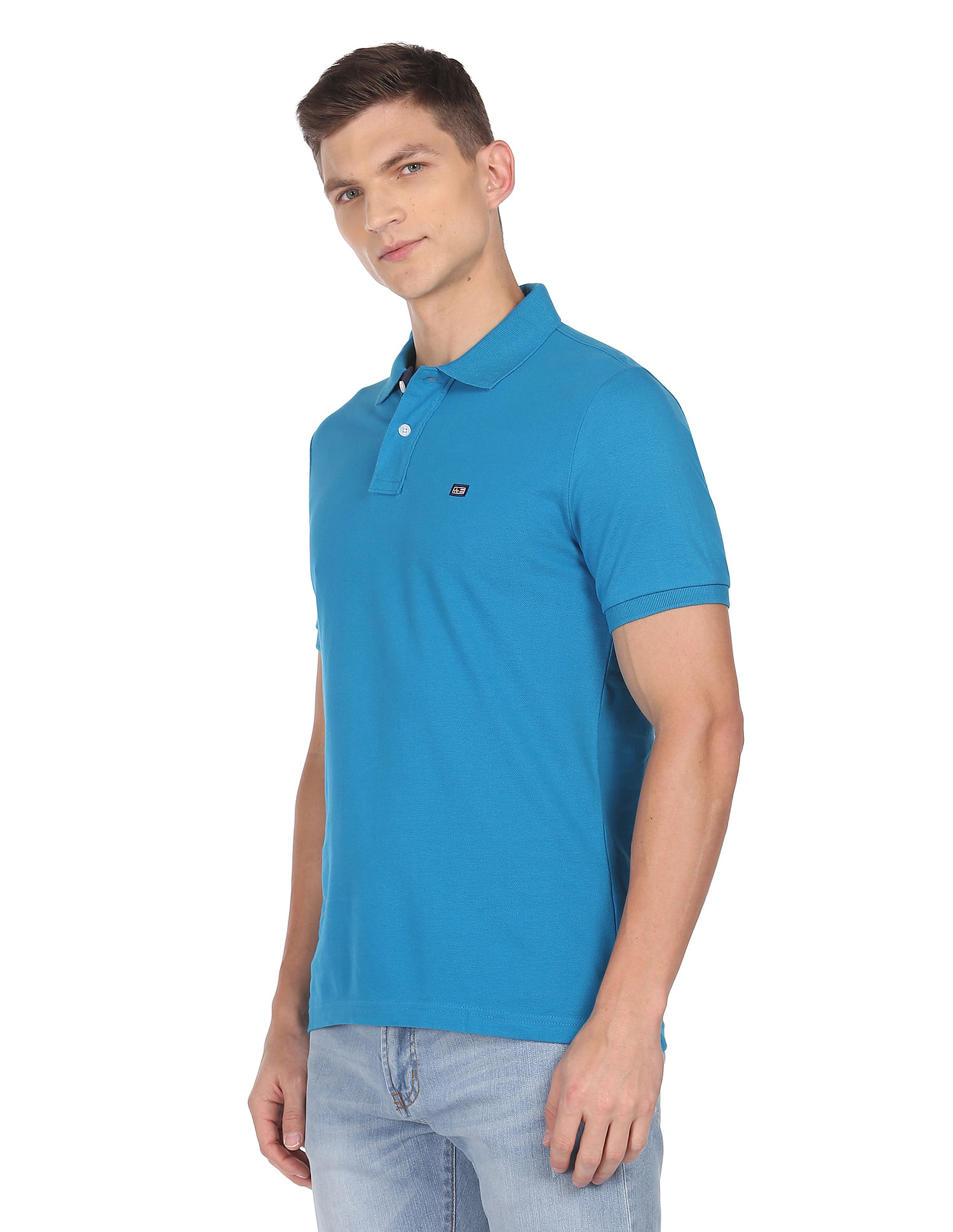 Arrow Sports Solid Pique Cotton Polo Shirt