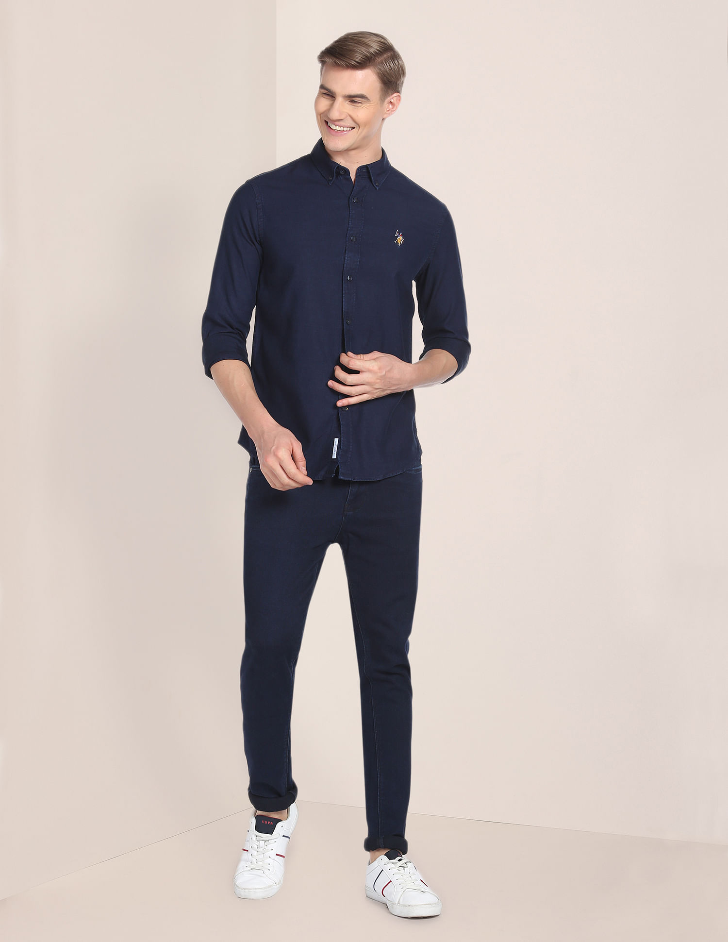 U.S. Polo Assn. Button Down Collar Dyed Shirt