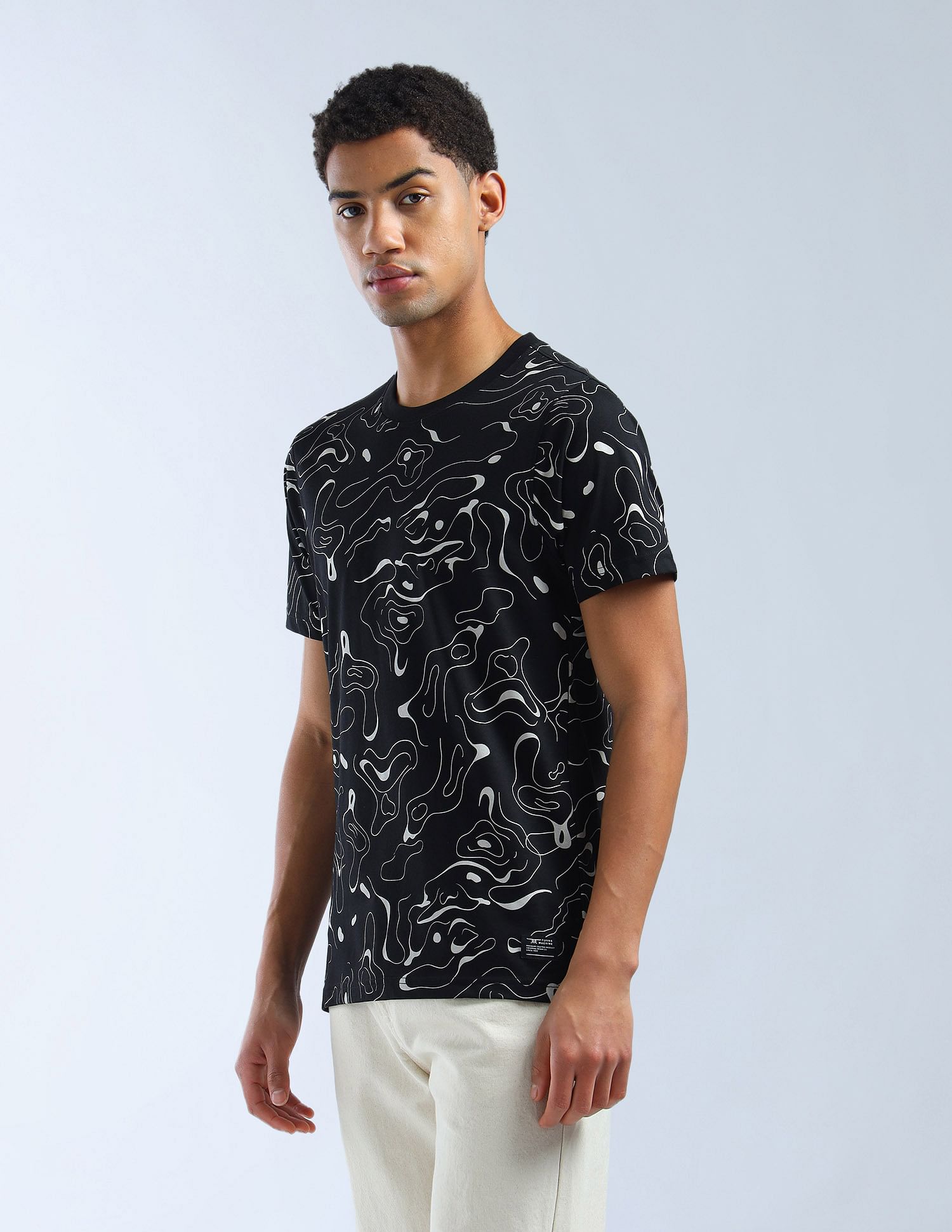 Flying Machine Abstract Printed Digitopia T-Shirt