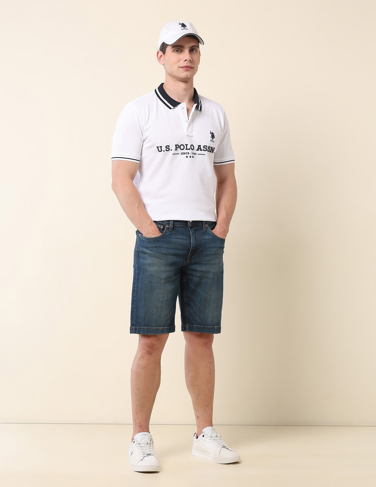 U.S. Polo Assn. Brand Embroidered Gold Cup Polo Shirt