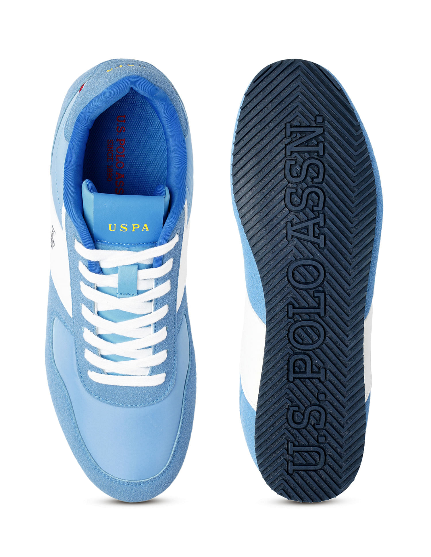U.S. Polo Assn. Men Sorrento Lt. Blue Retro Sneakers