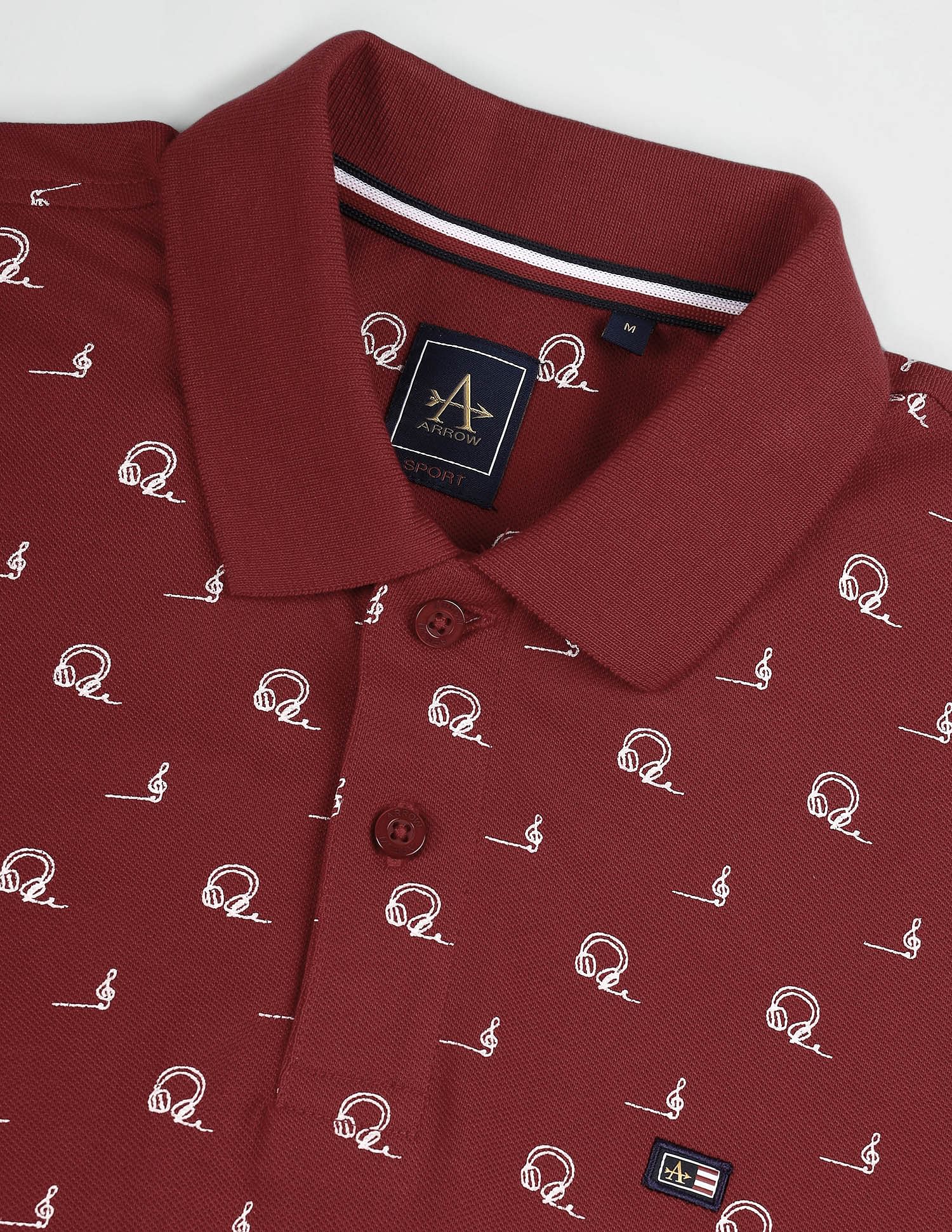 Arrow Sports All Over Print Regular Polo Shirt