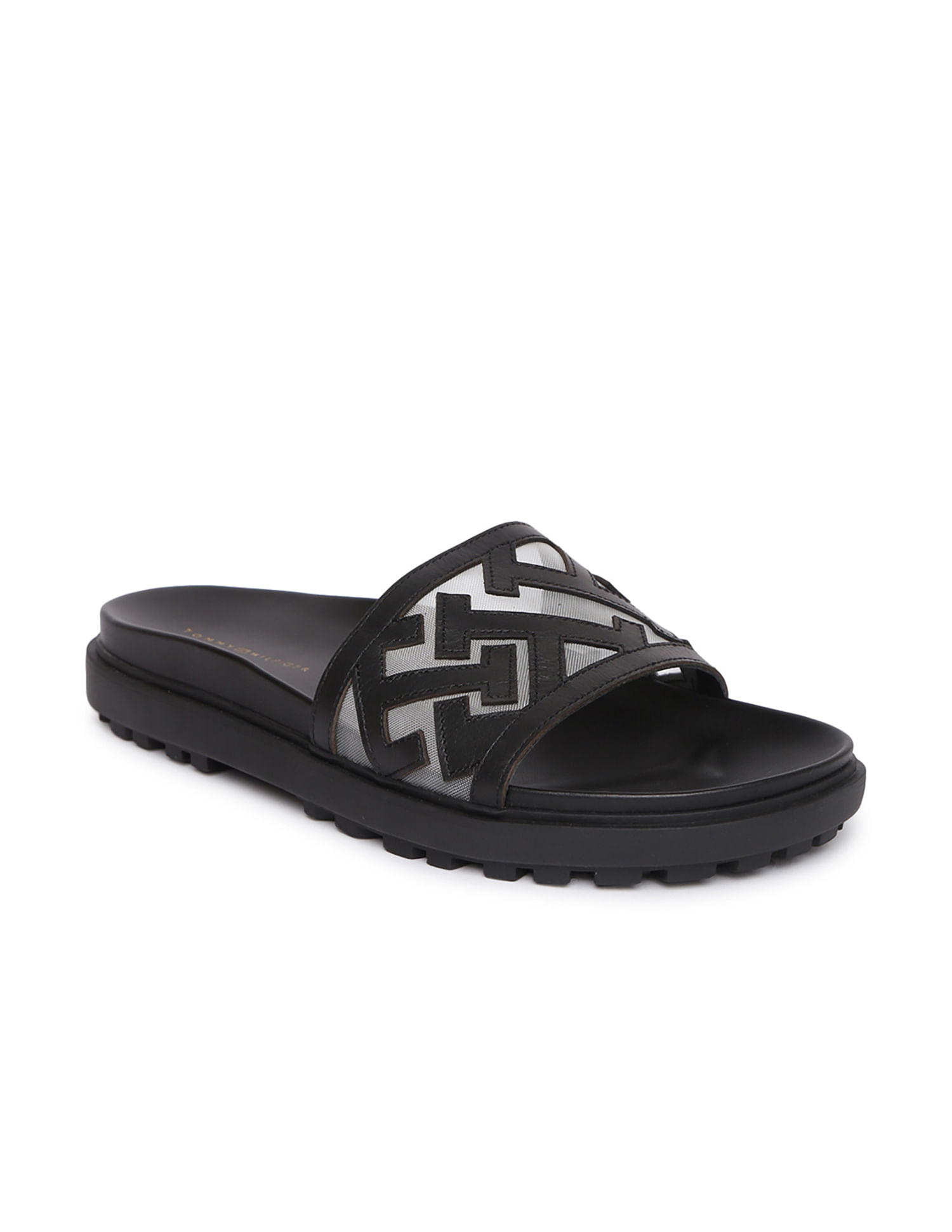 Tommy hilfiger best sale black sandals