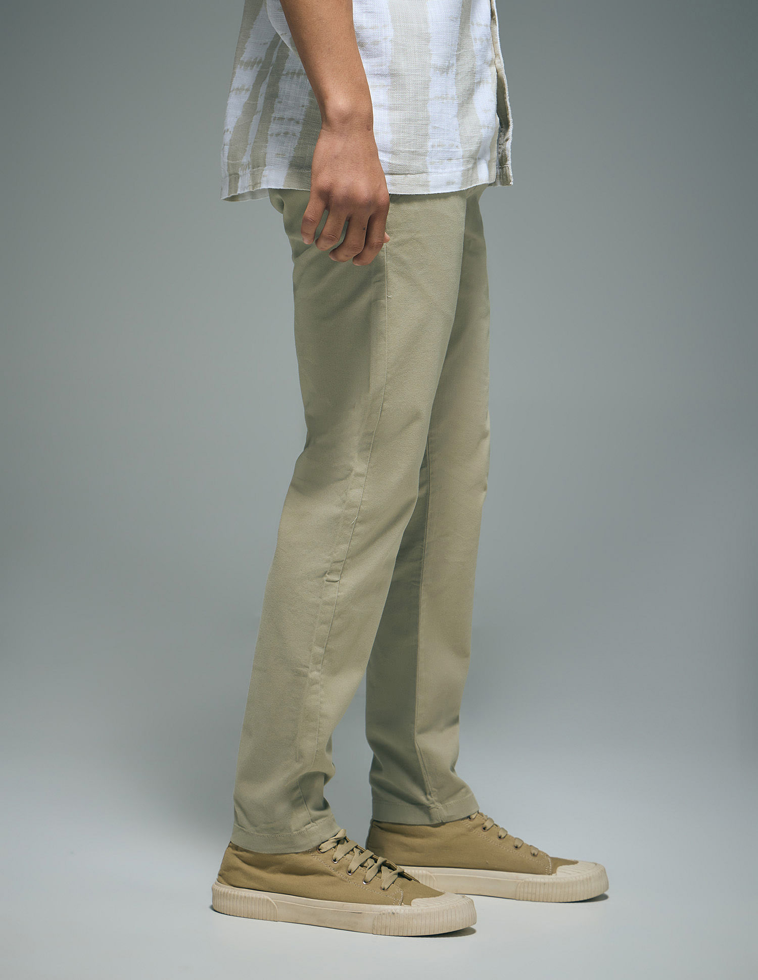 Flying Machine Twill Solid Trousers