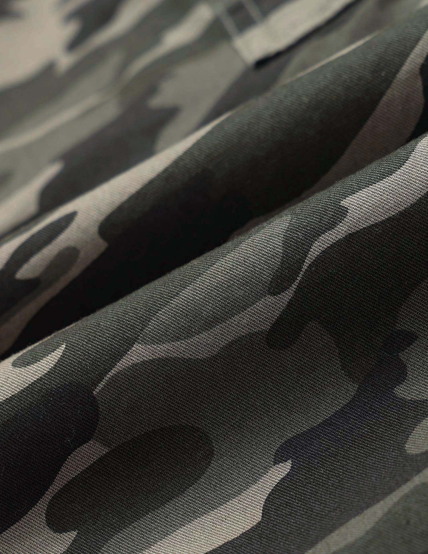 U.S. Polo Assn. Kids Boys Camouflage Printed Regular Fit Cargos