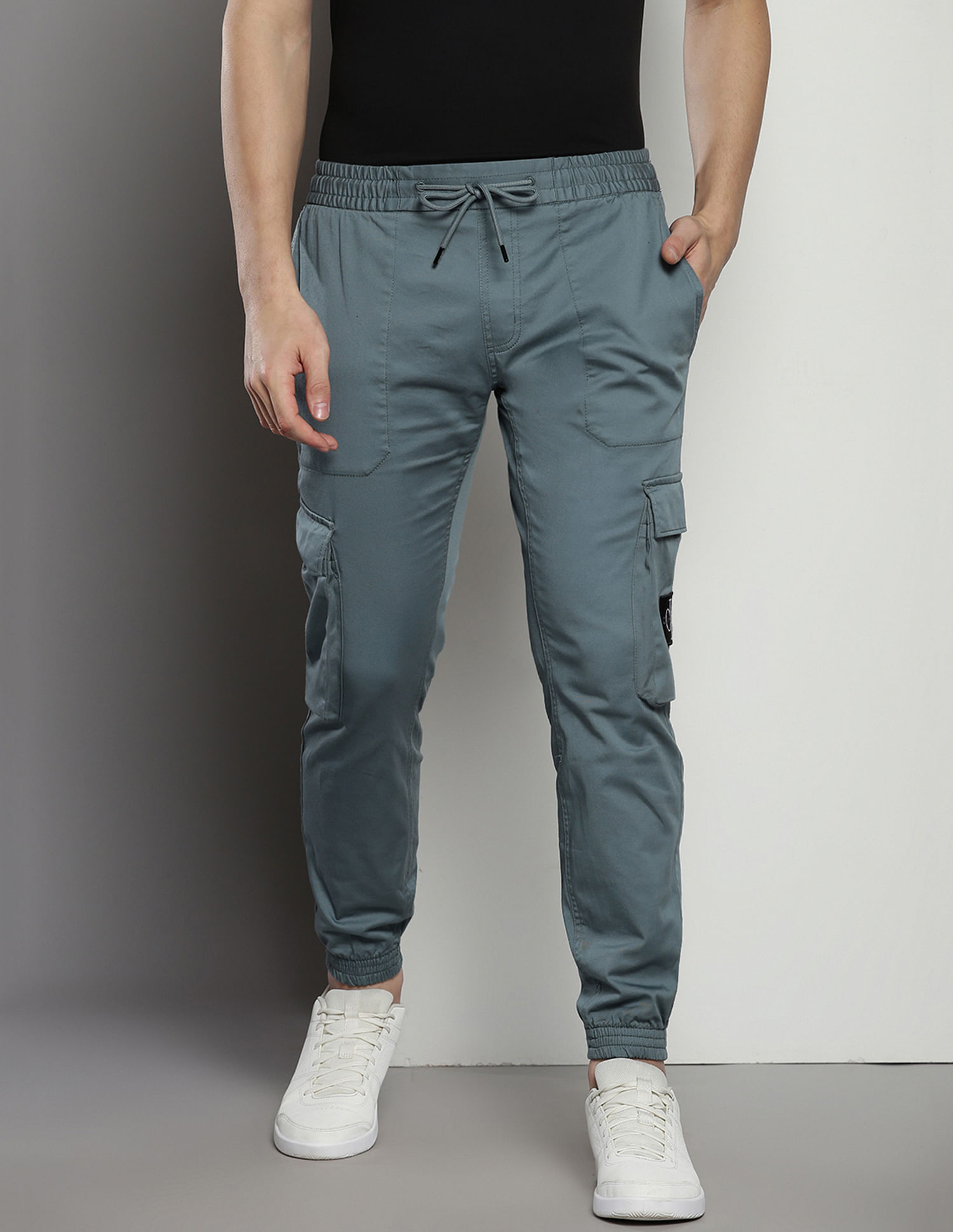 Calvin Klein Skinny Fit Badge Logo Cargo Pants