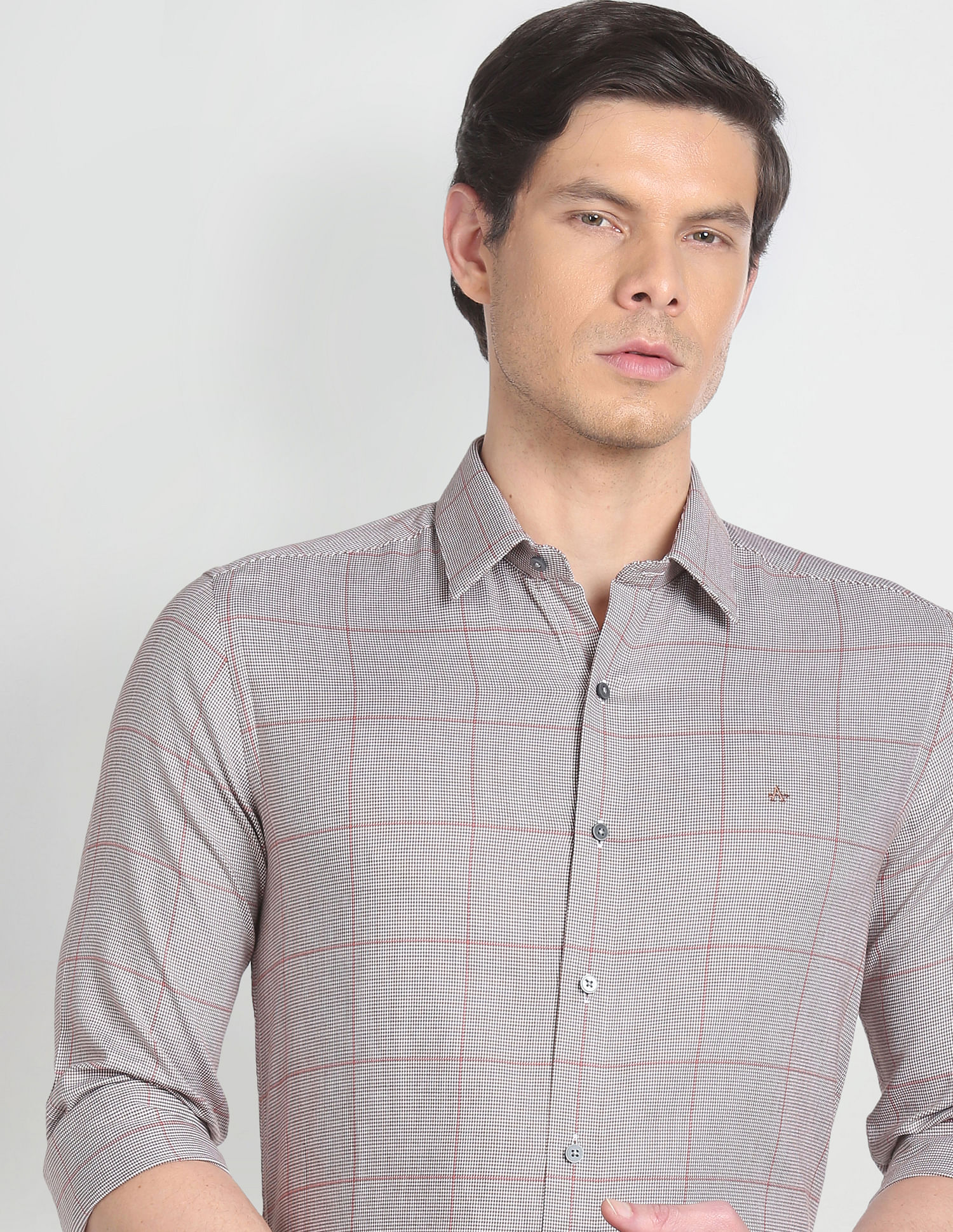 Arrow Newyork Houndstooth Slim Check Shirt