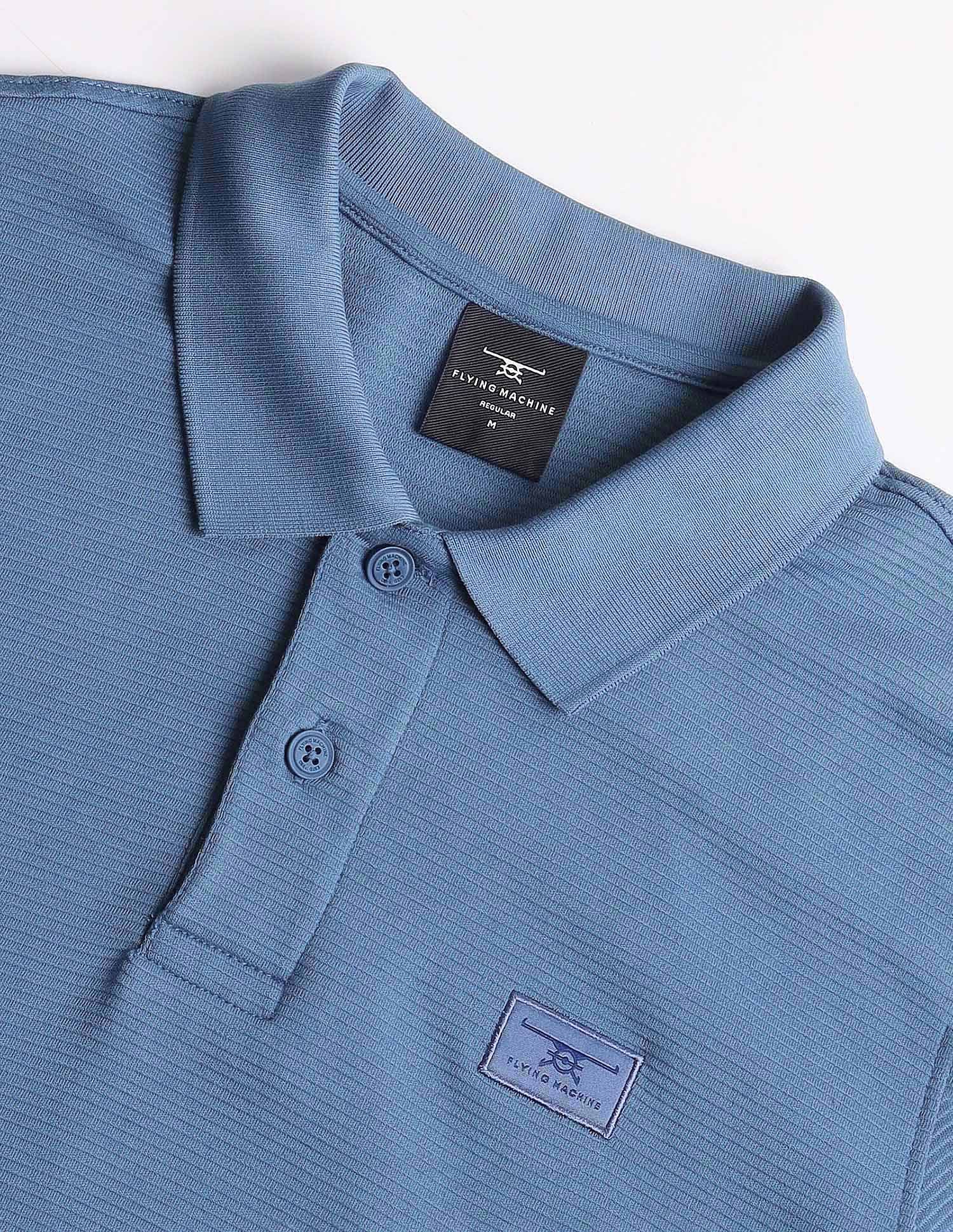 Flying Machine Horizontal Stripe Cotton Polo Shirt