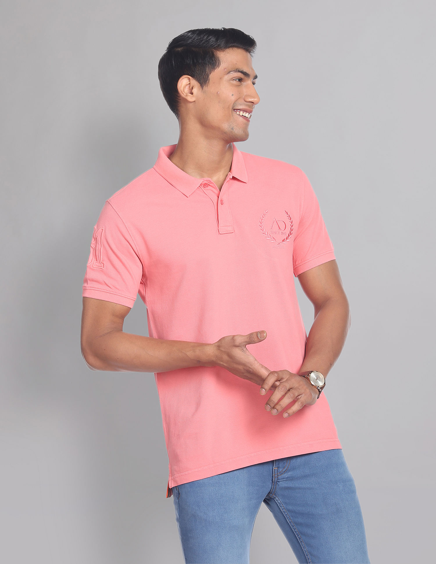 AD by Arvind Overdyed COOL-IT Profound Polo Shirt