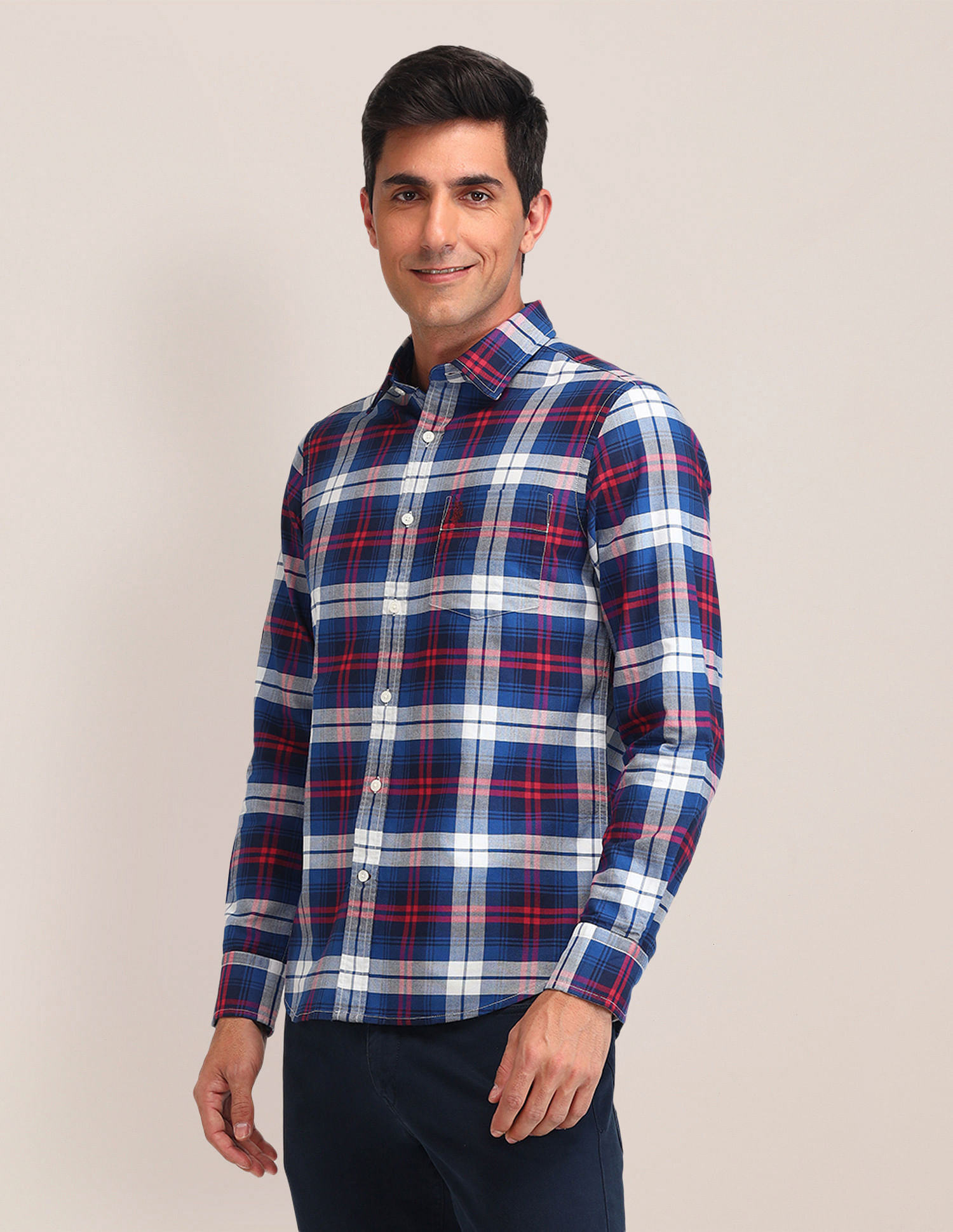 U.S. Polo Assn. Slim Fit Tartan Checked Shirt
