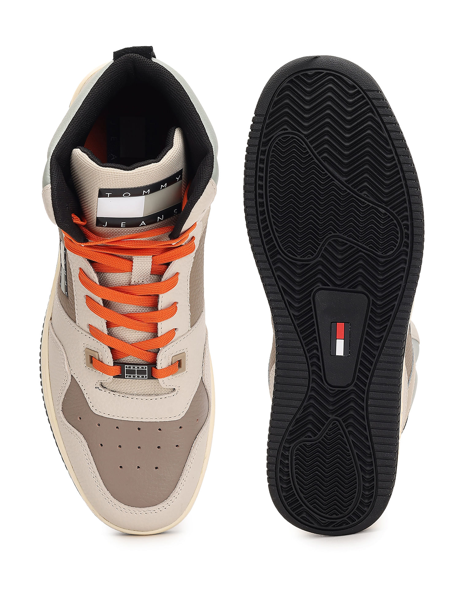 Tommy Hilfiger Elevated colour-block Leather Sneakers - Farfetch