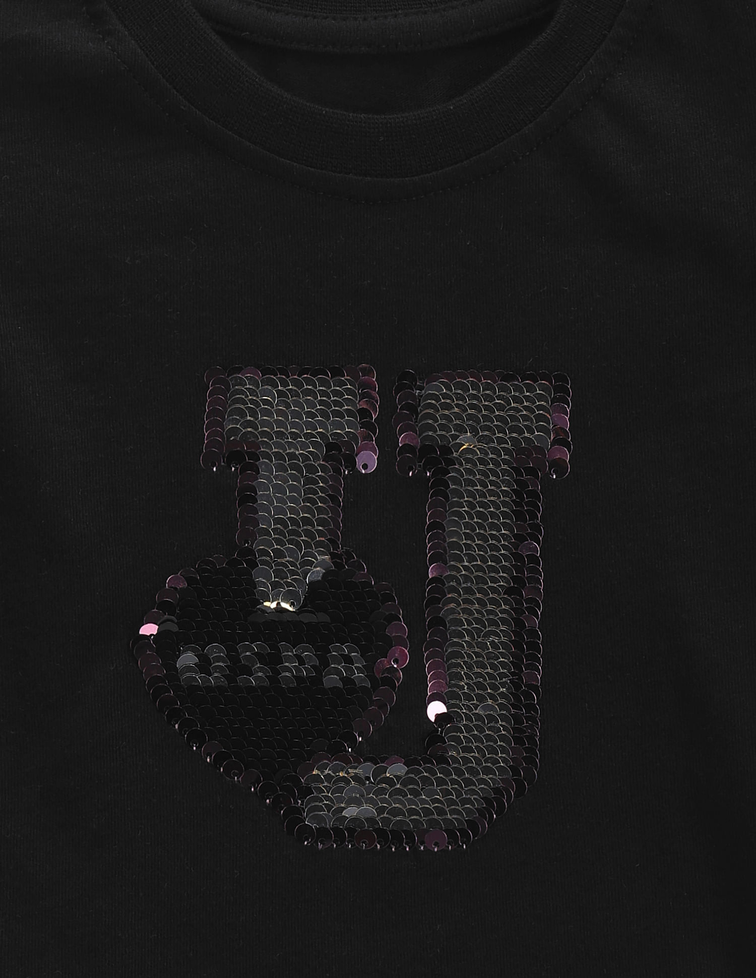 U.S. Polo Assn. Kids Girls Cotton Flip Sequin T-Shirt
